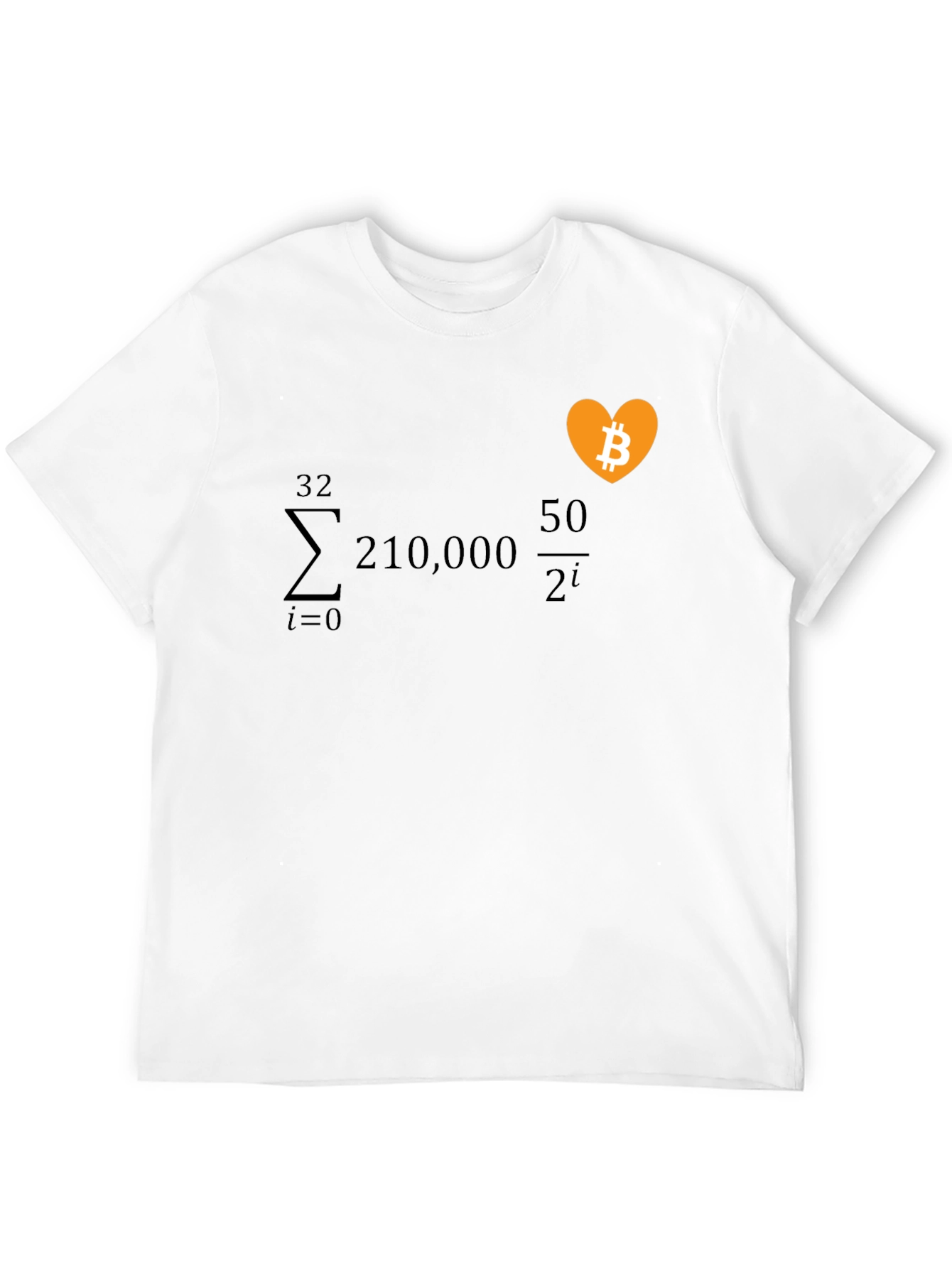 Bitcoin Math Equation Heart Graphic Tee
