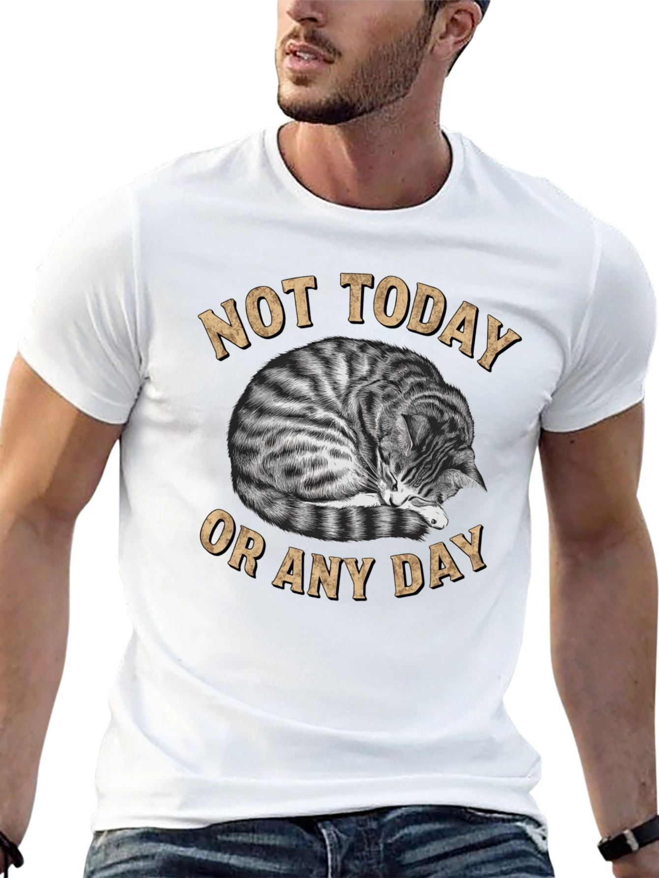 Not Today Cat T-Shirt - Lazy Day Attitude