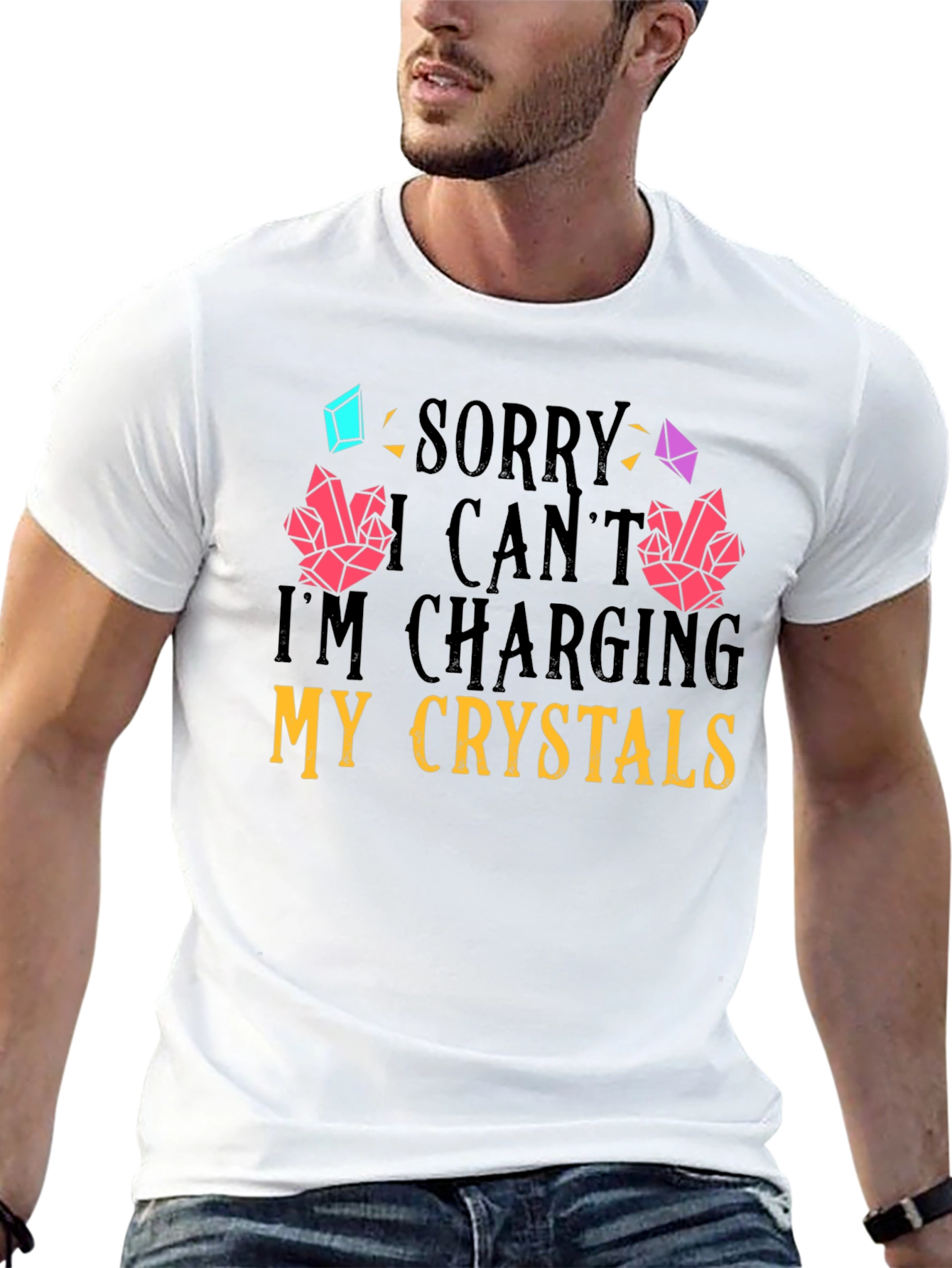 Charging Crystals Graphic T-Shirt