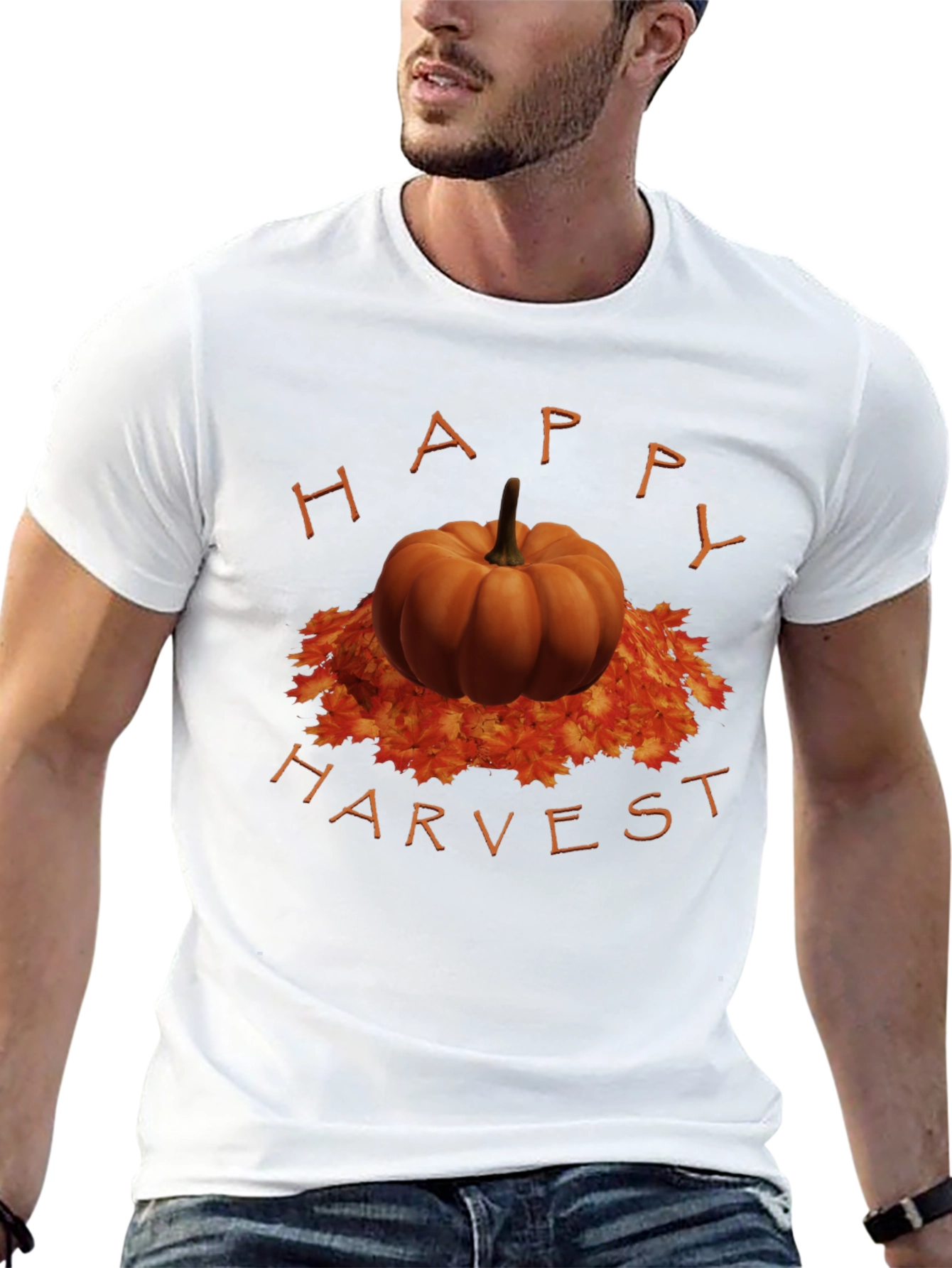 Happy Harvest Pumpkin T-Shirt - Autumn Style
