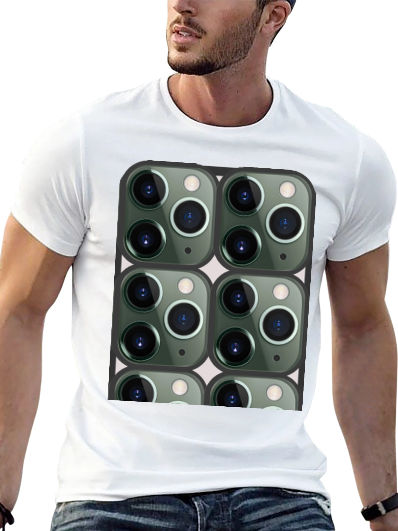 Novelty Camera Print T-Shirt
