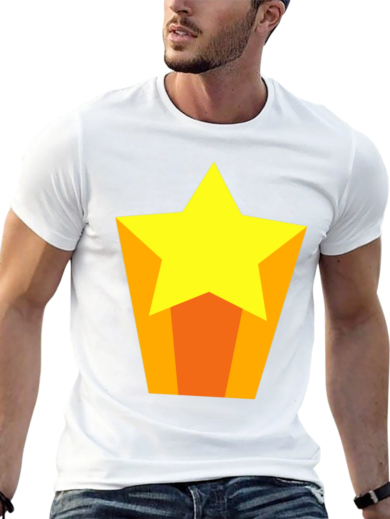Star Graphic Tee - Casual Black T-Shirt