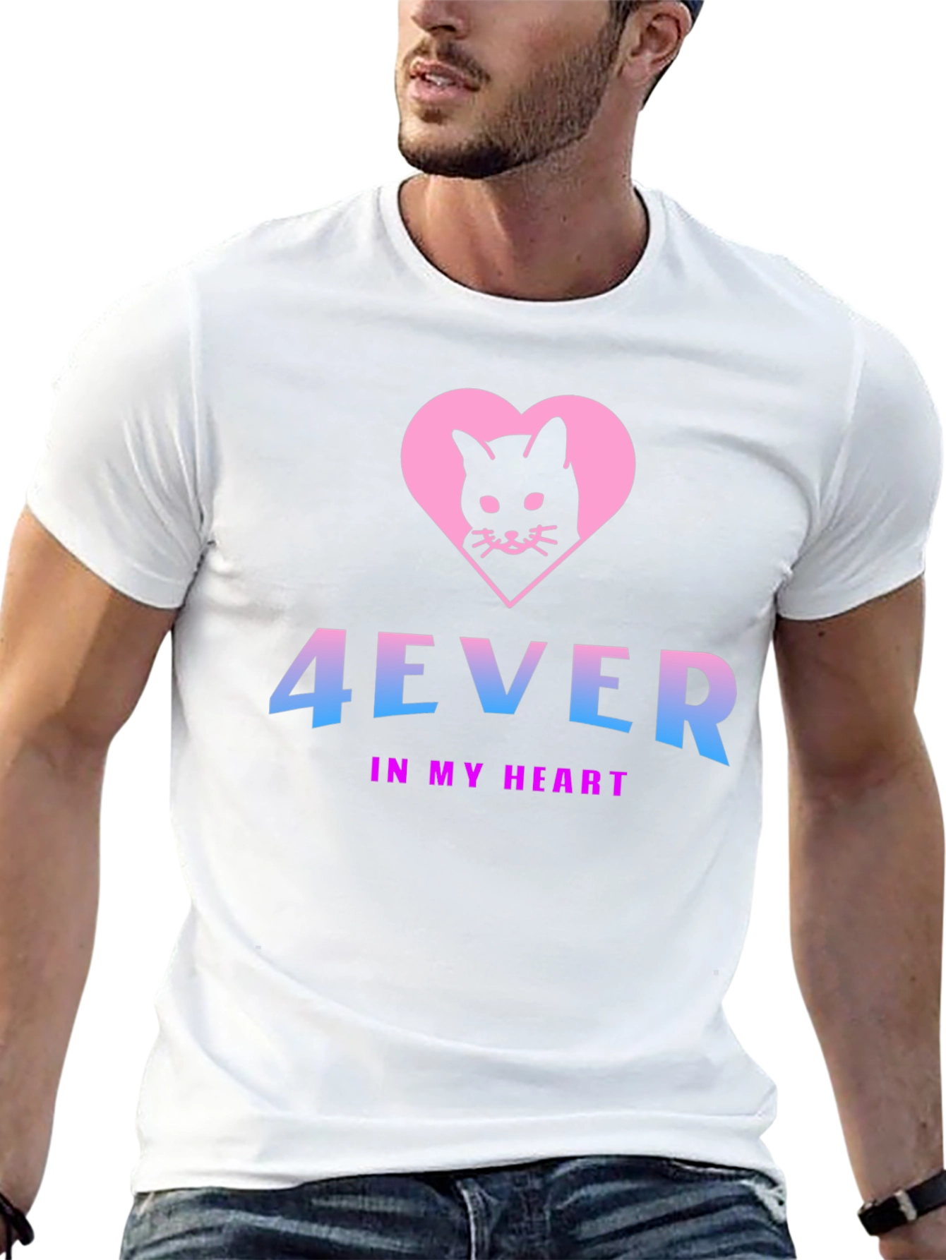 4Ever In My Heart Black Cat T-Shirt