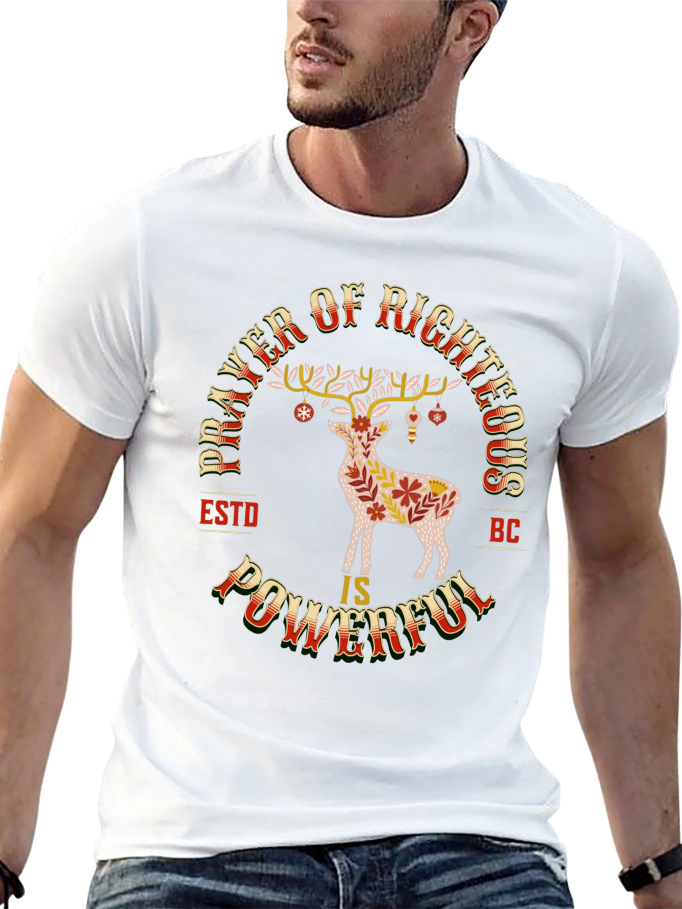 Prayer of Righteous Powerful Black T-Shirt