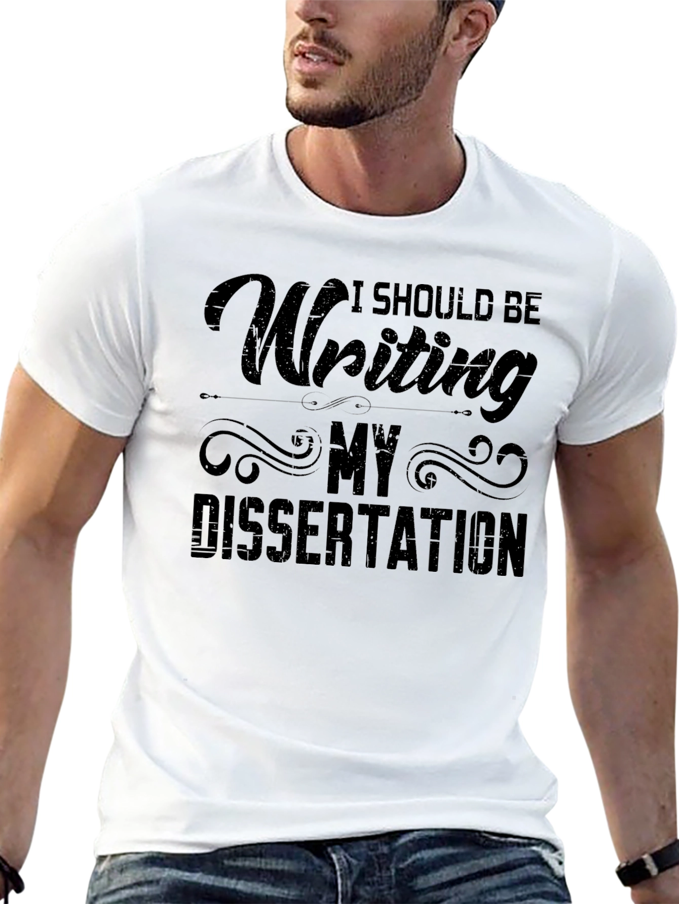 Writing My Dissertation T-Shirt Funny Student Tee