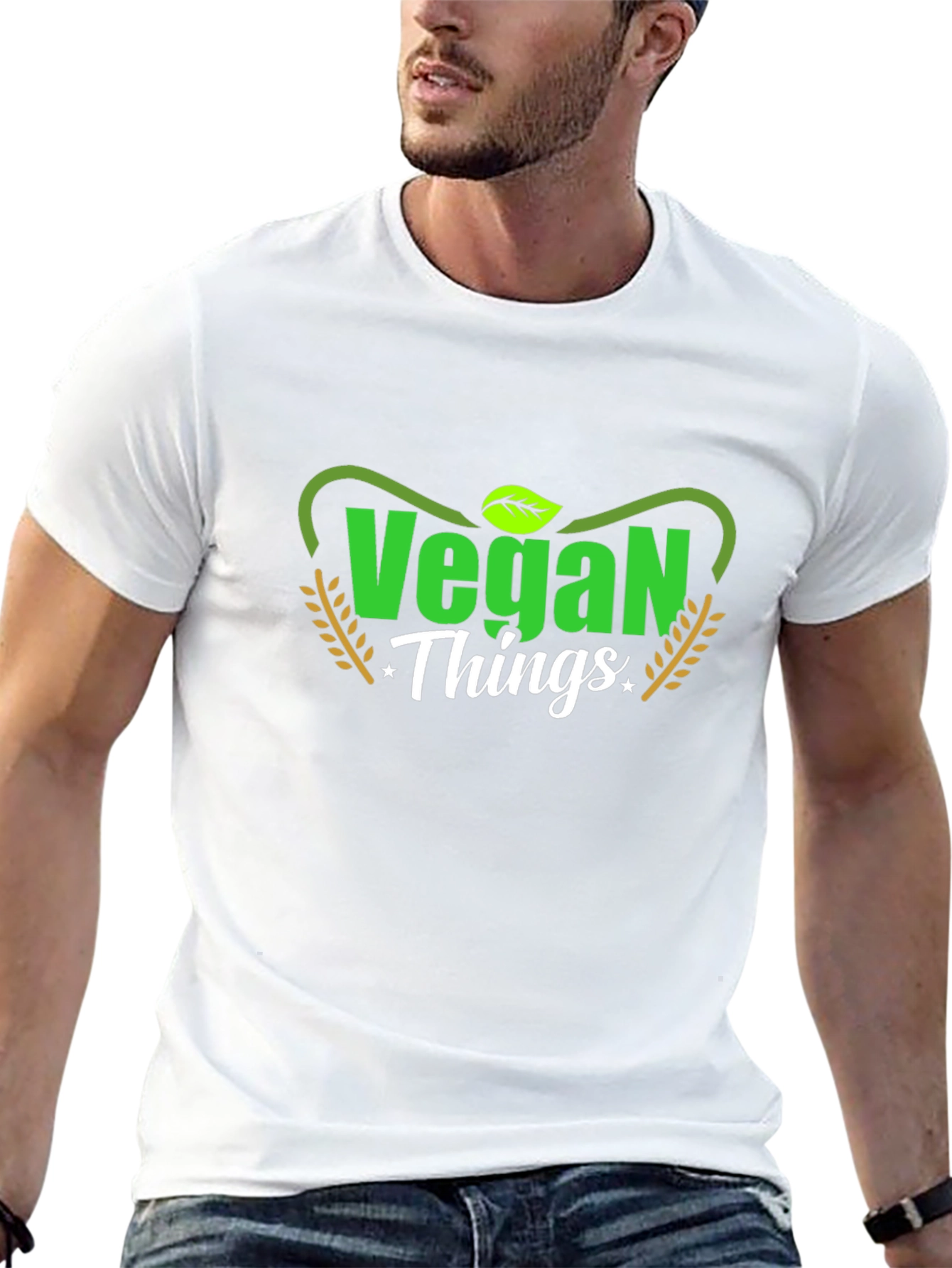 Vegan Things Black Graphic T-Shirt