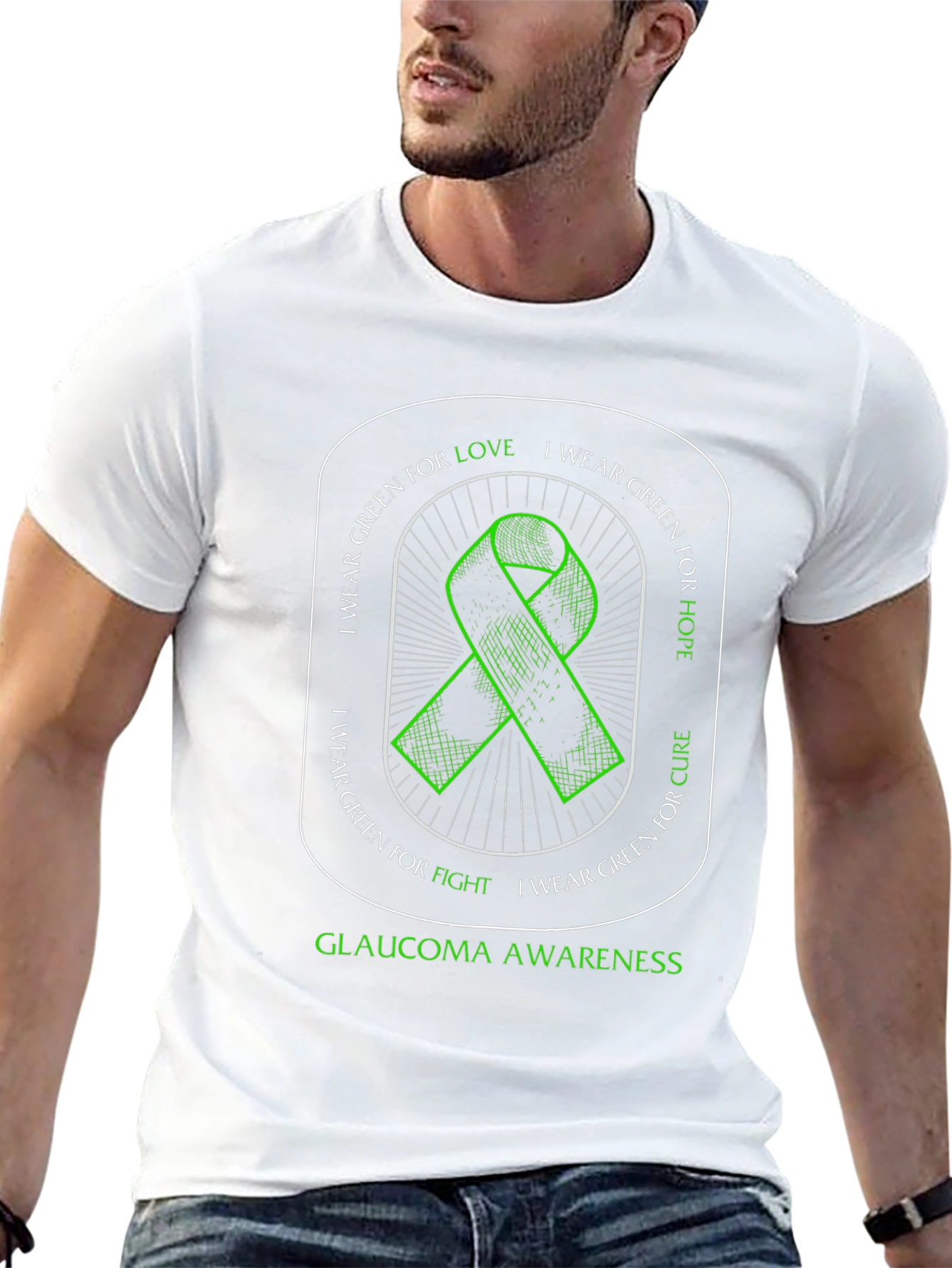 Glaucoma Awareness Ribbon T-Shirt