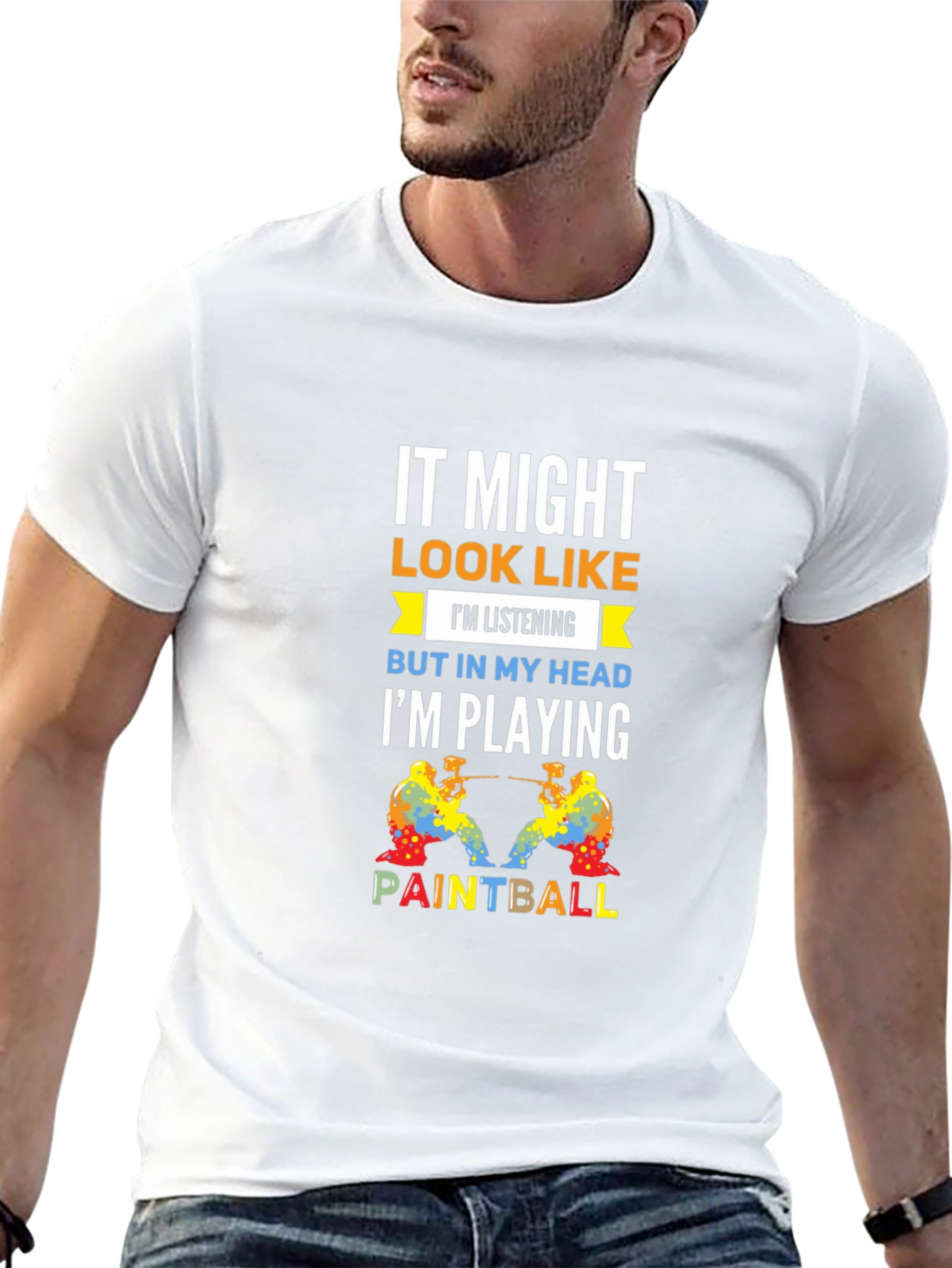 Paintball Player T-Shirt - Im Playing Paintball Graphic Tee