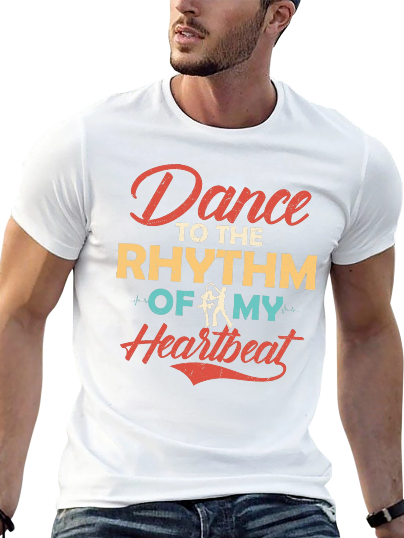 Dance to the Rhythm Heartbeat Graphic Tee