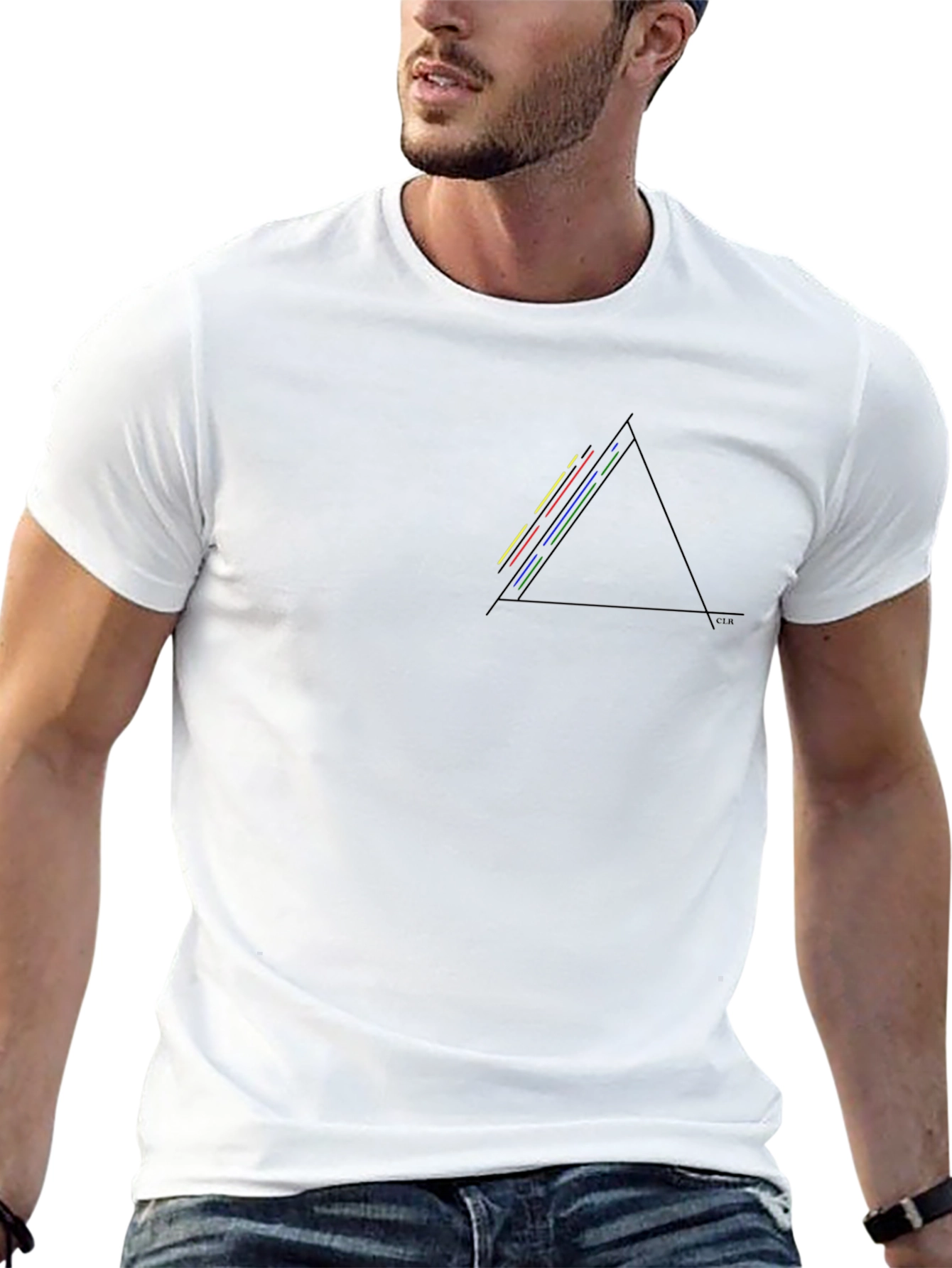 Dark Side Triangle Graphic Black T-Shirt