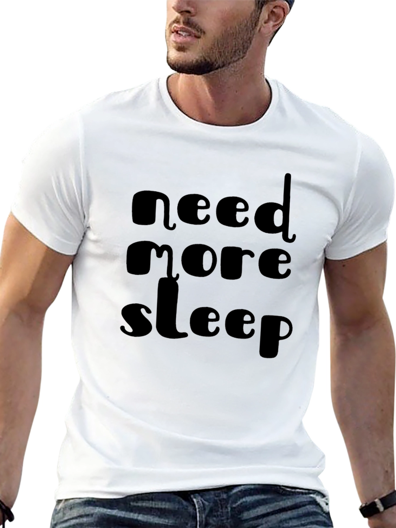 Need More Sleep Black Graphic Tee