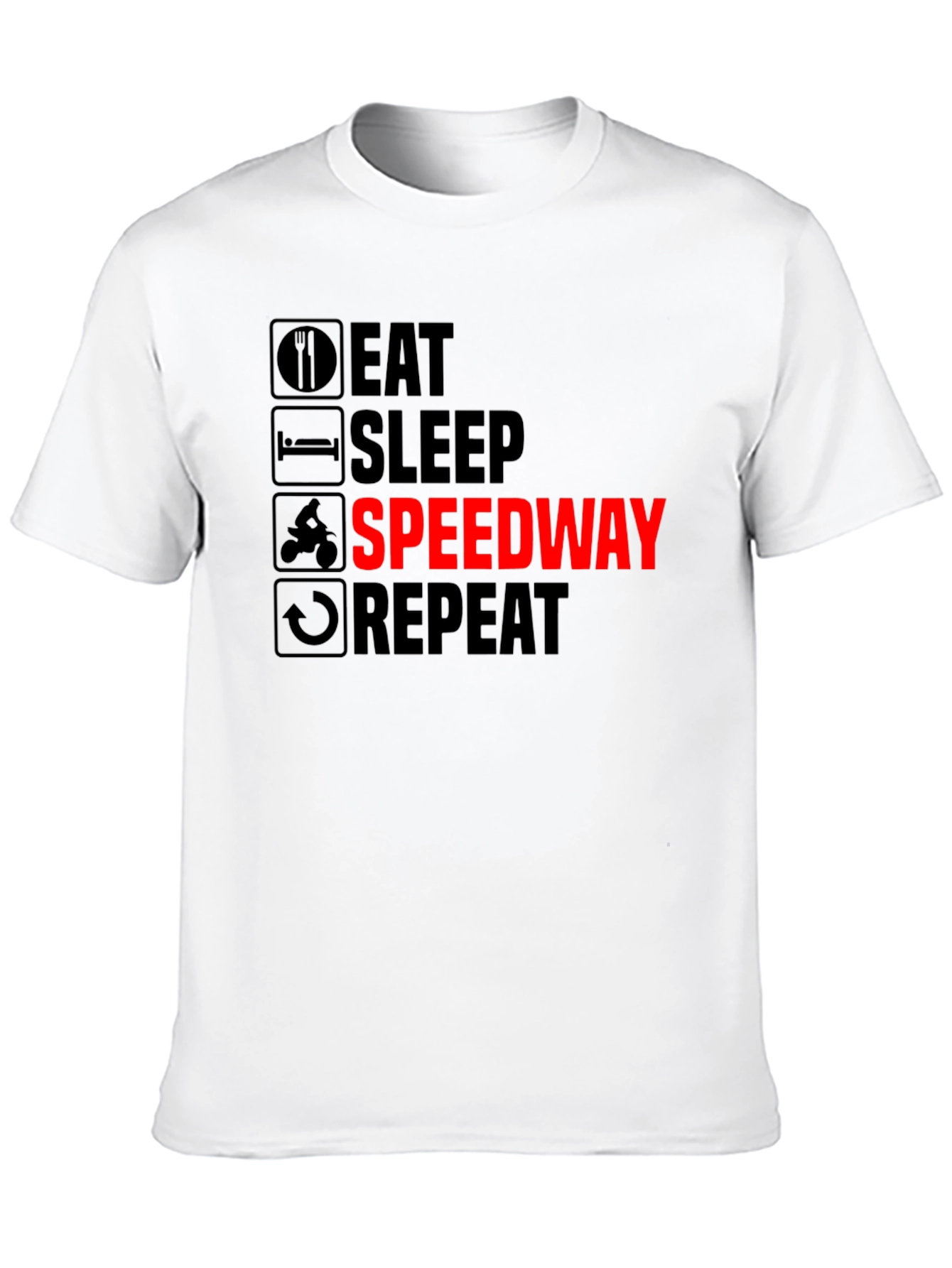 Eat Sleep Speedway Repeat - Black T-Shirt