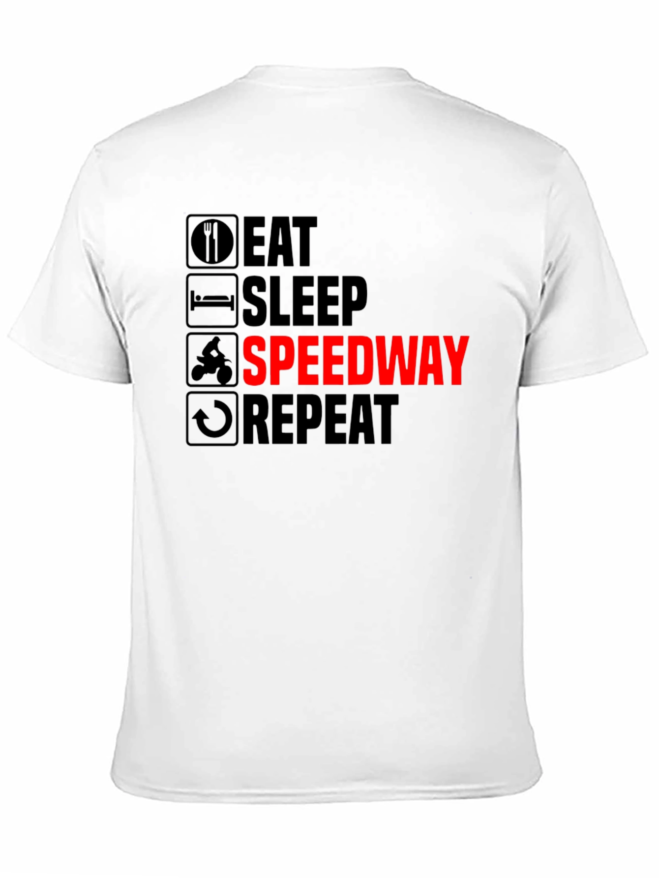 Eat Sleep Speedway Repeat - Black T-Shirt
