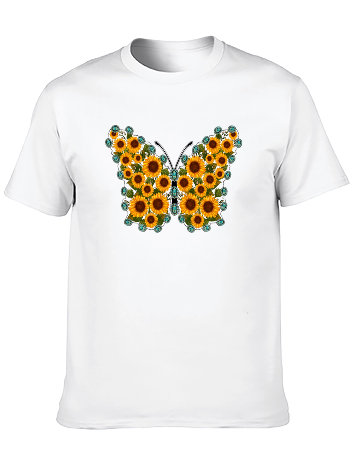 Sunflower Butterfly Graphic Tee
