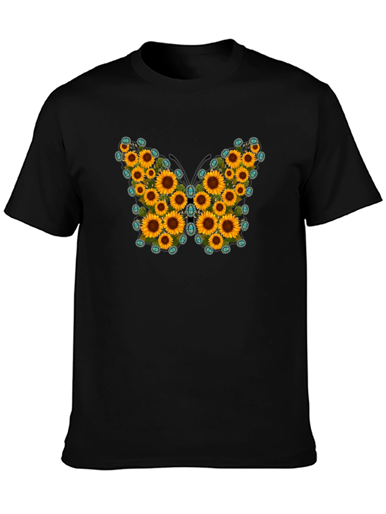 Sunflower Butterfly Graphic Tee