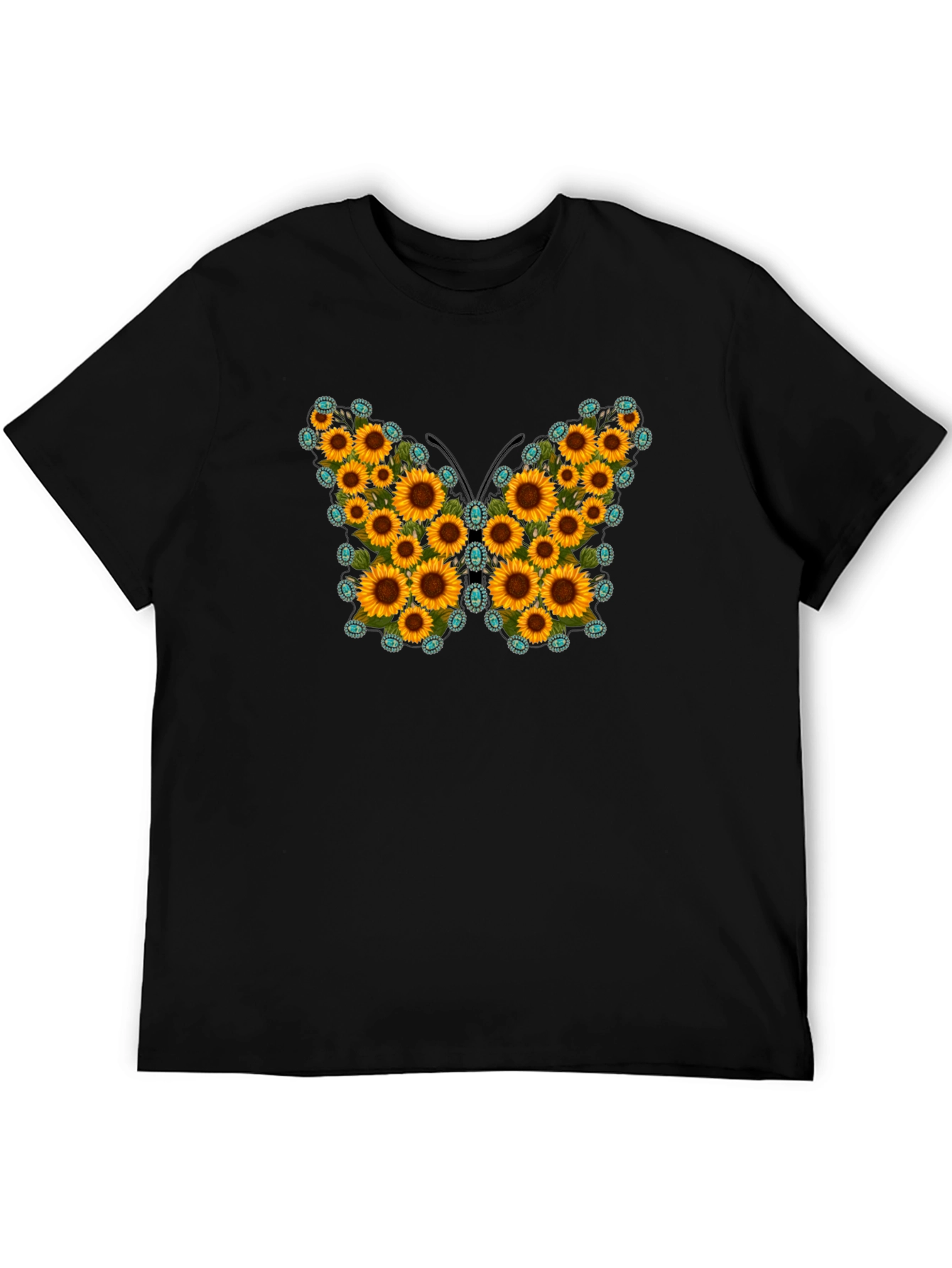 Sunflower Butterfly Graphic Tee