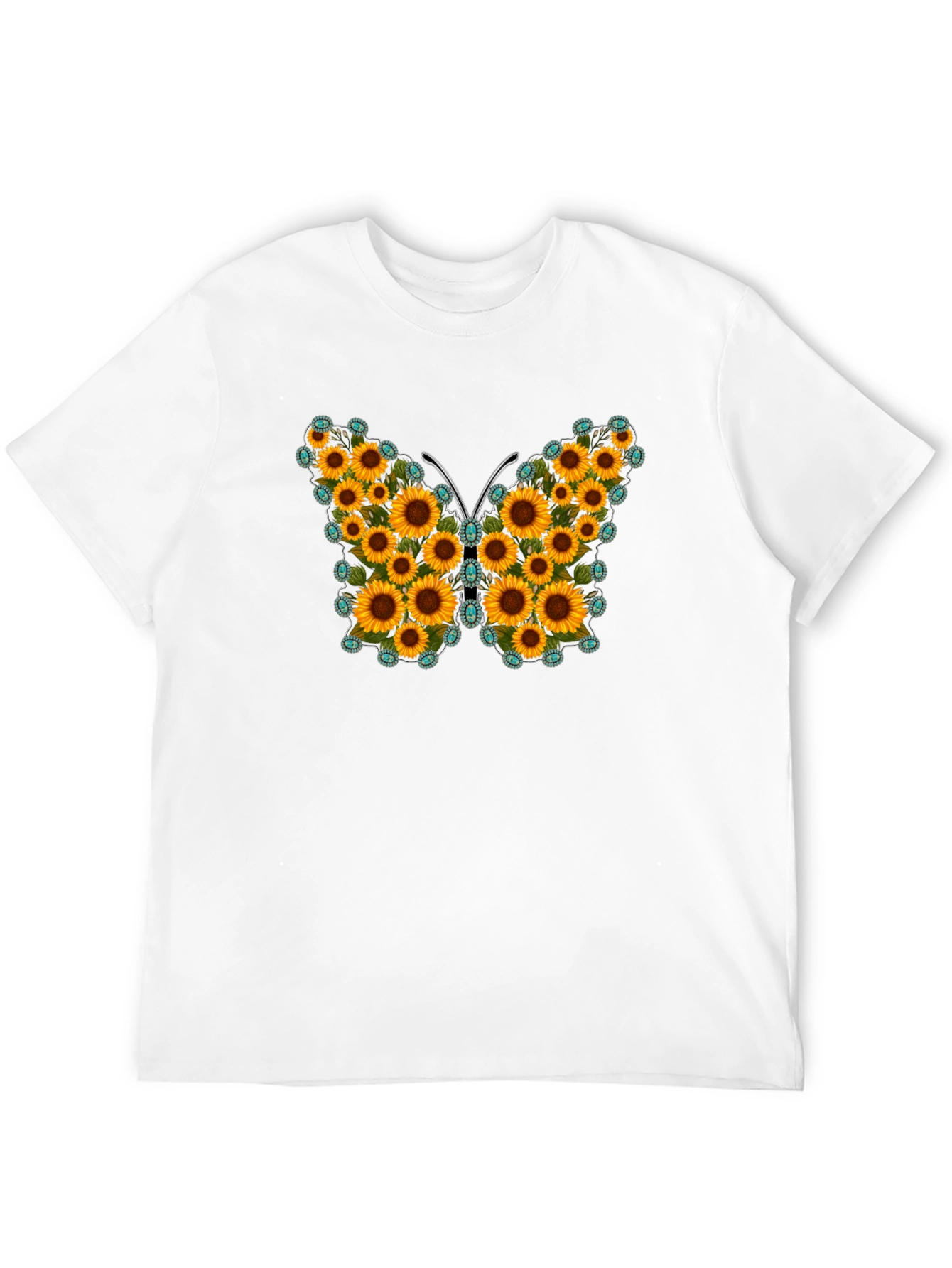 Sunflower Butterfly Graphic Tee