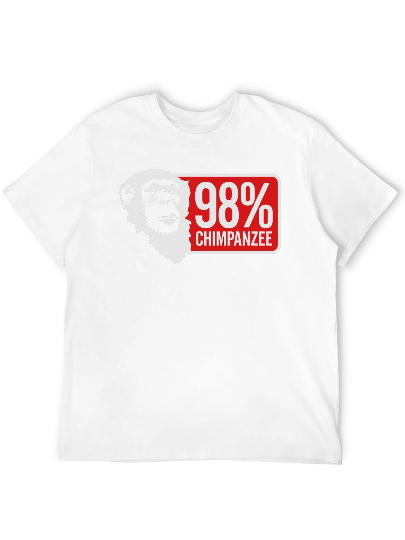 98% Chimpanzee Graphic T-Shirt - Funny Animal Tee