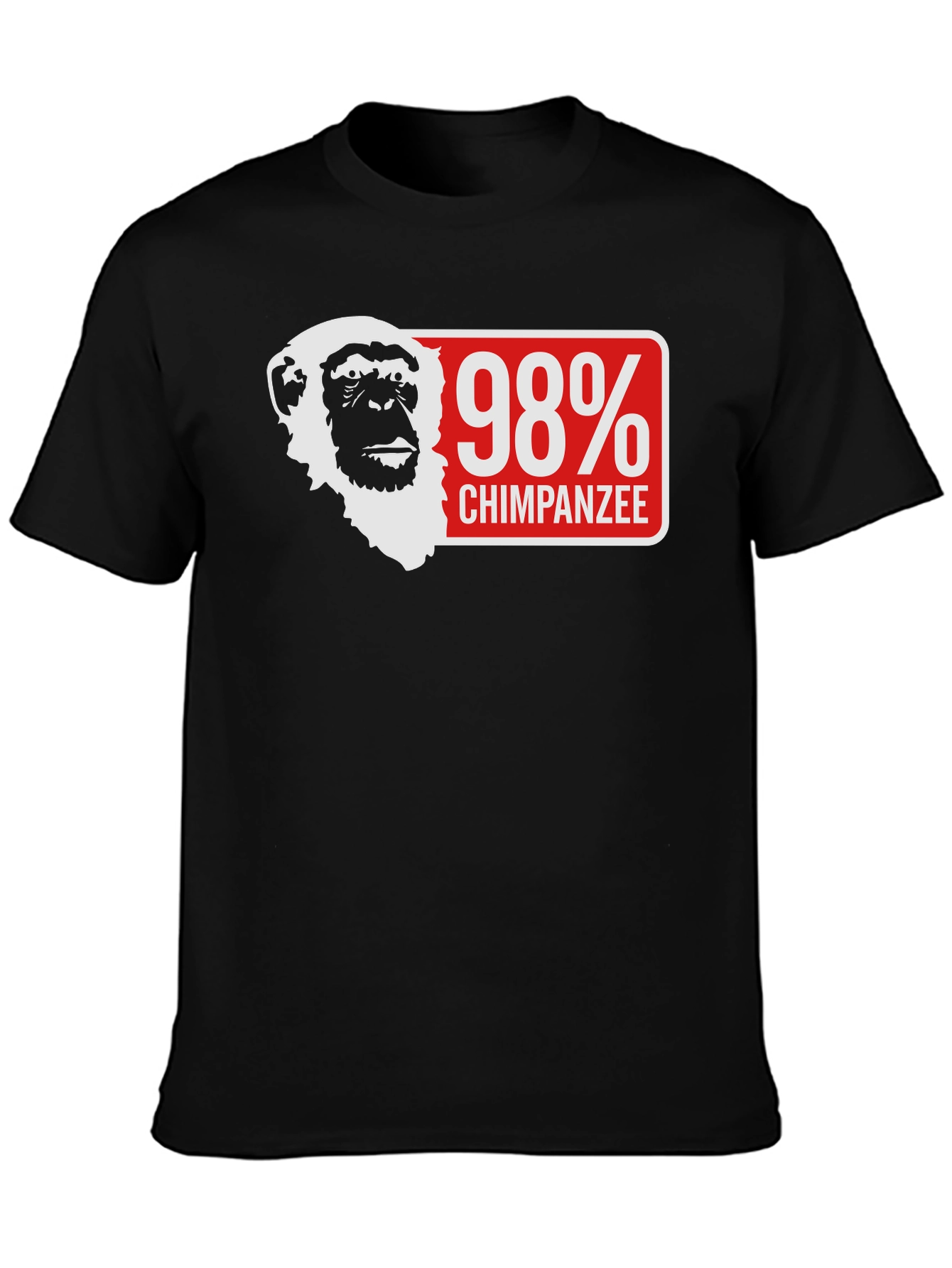 98% Chimpanzee Graphic T-Shirt - Funny Animal Tee