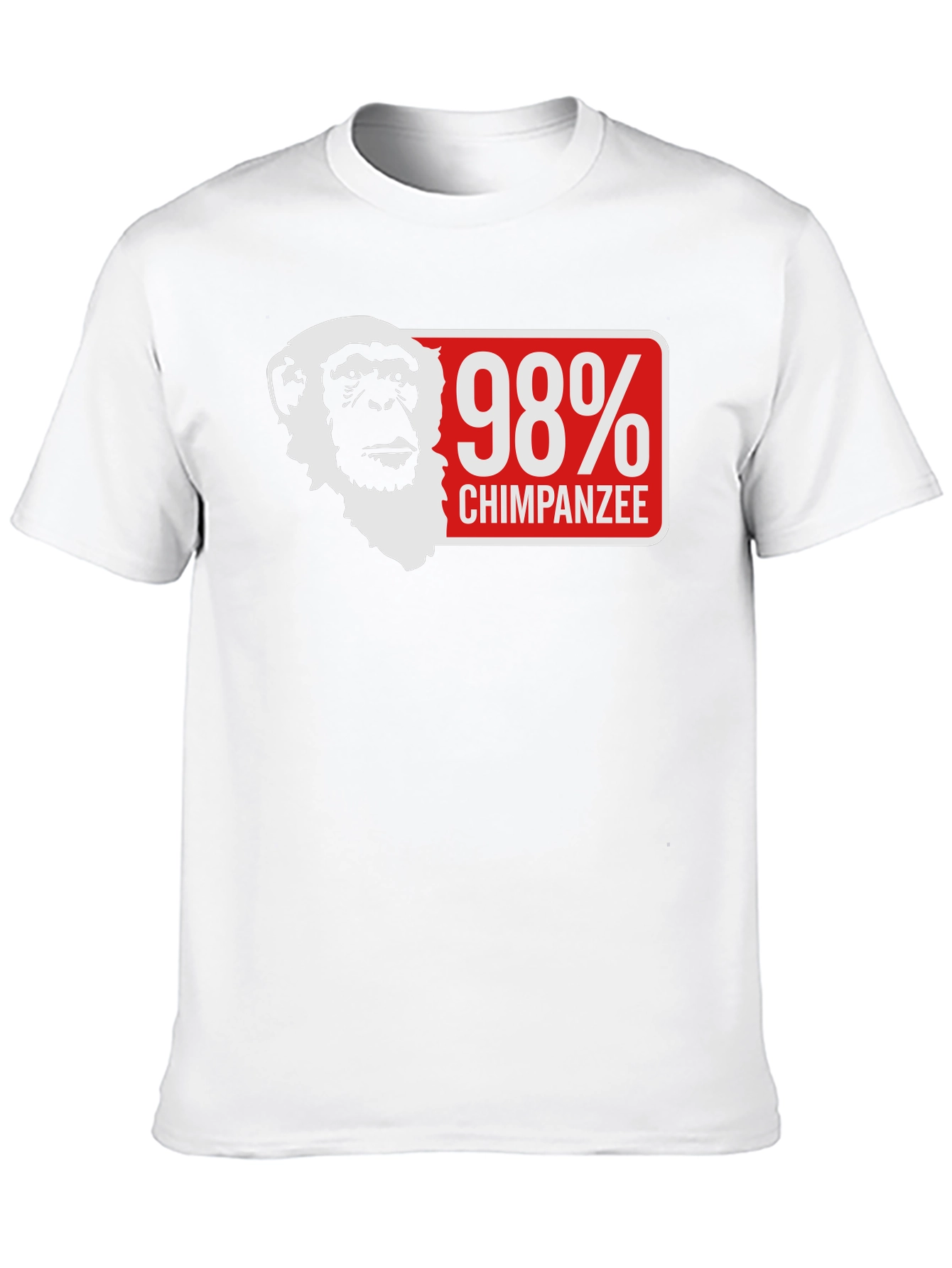 98% Chimpanzee Graphic T-Shirt - Funny Animal Tee