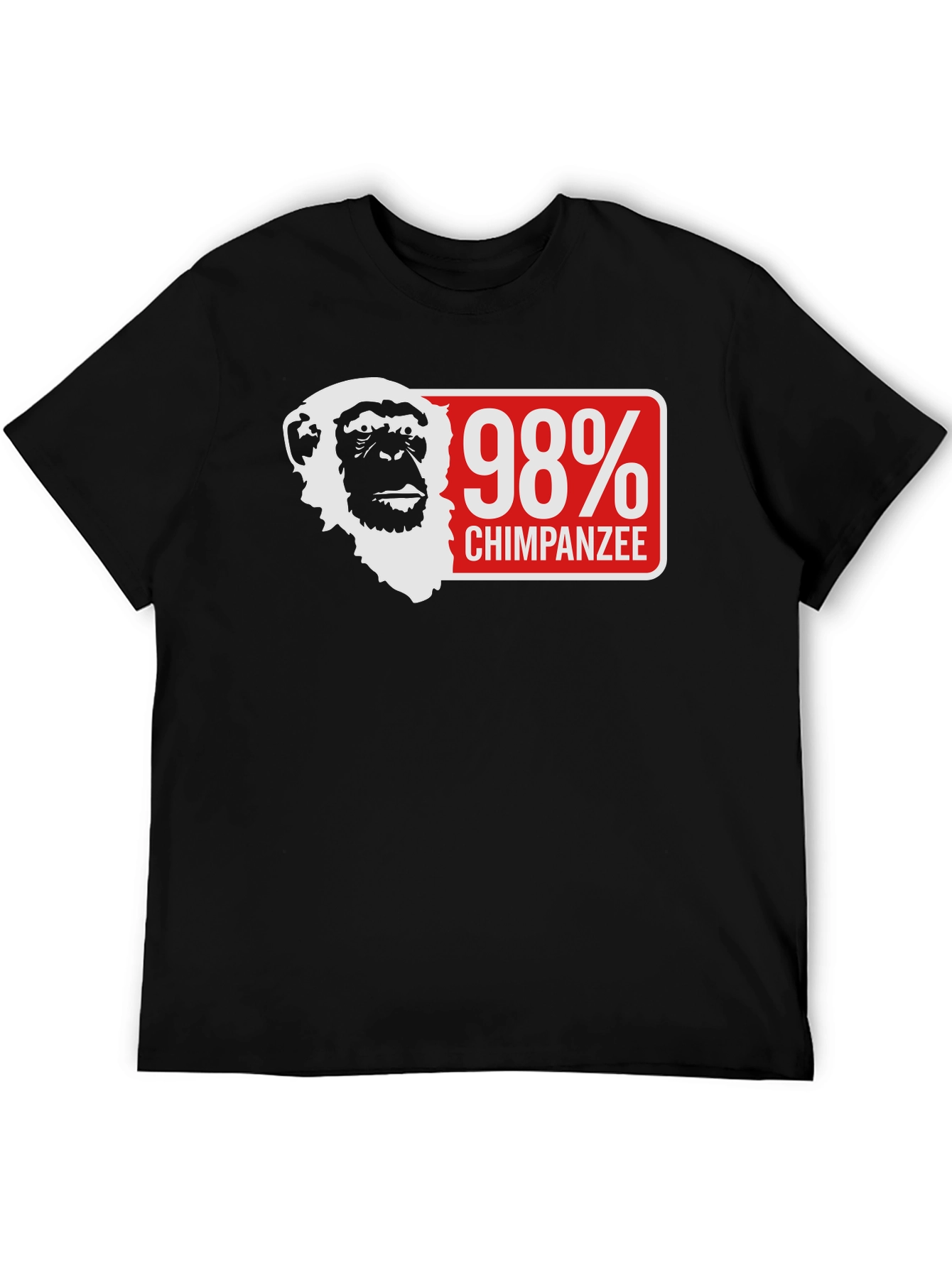 98% Chimpanzee Graphic T-Shirt - Funny Animal Tee