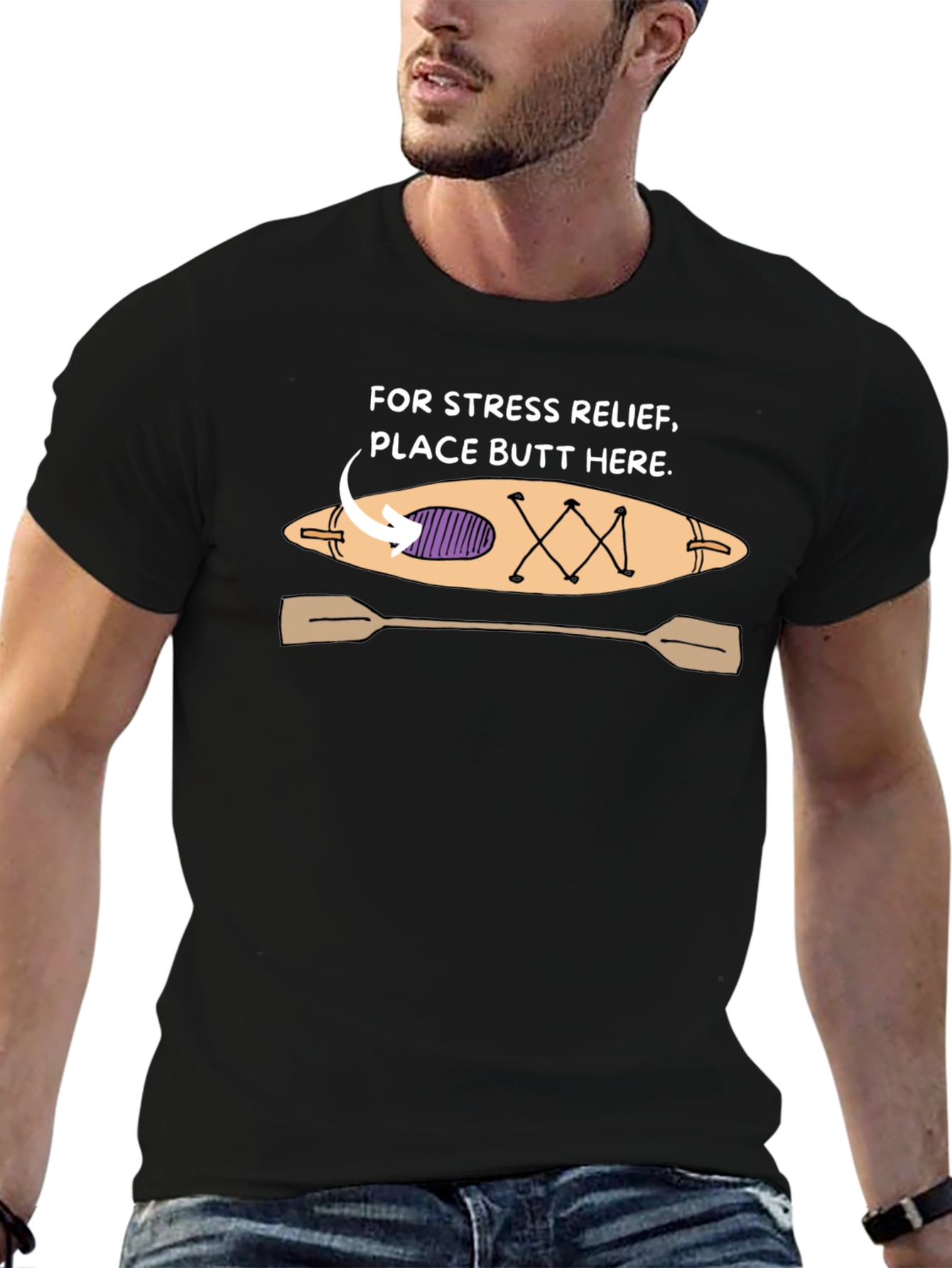Stress Relief Kayak Graphic Tee