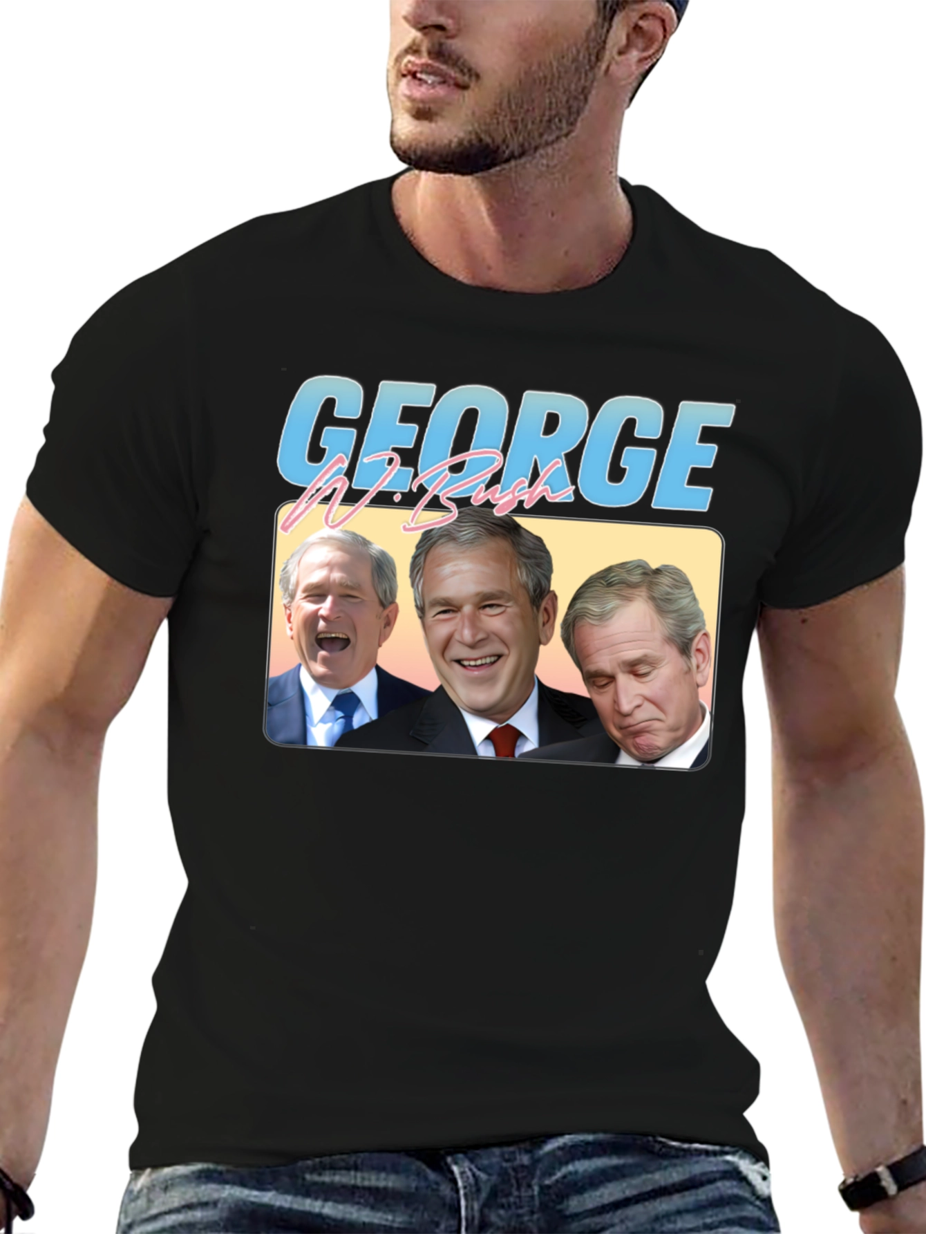 George W. Bush Retro Graphic T-Shirt