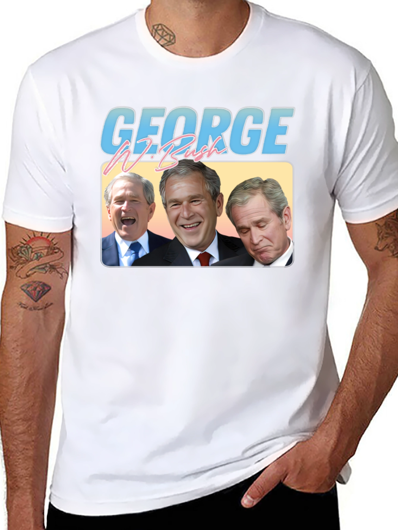 George W. Bush Retro Graphic T-Shirt