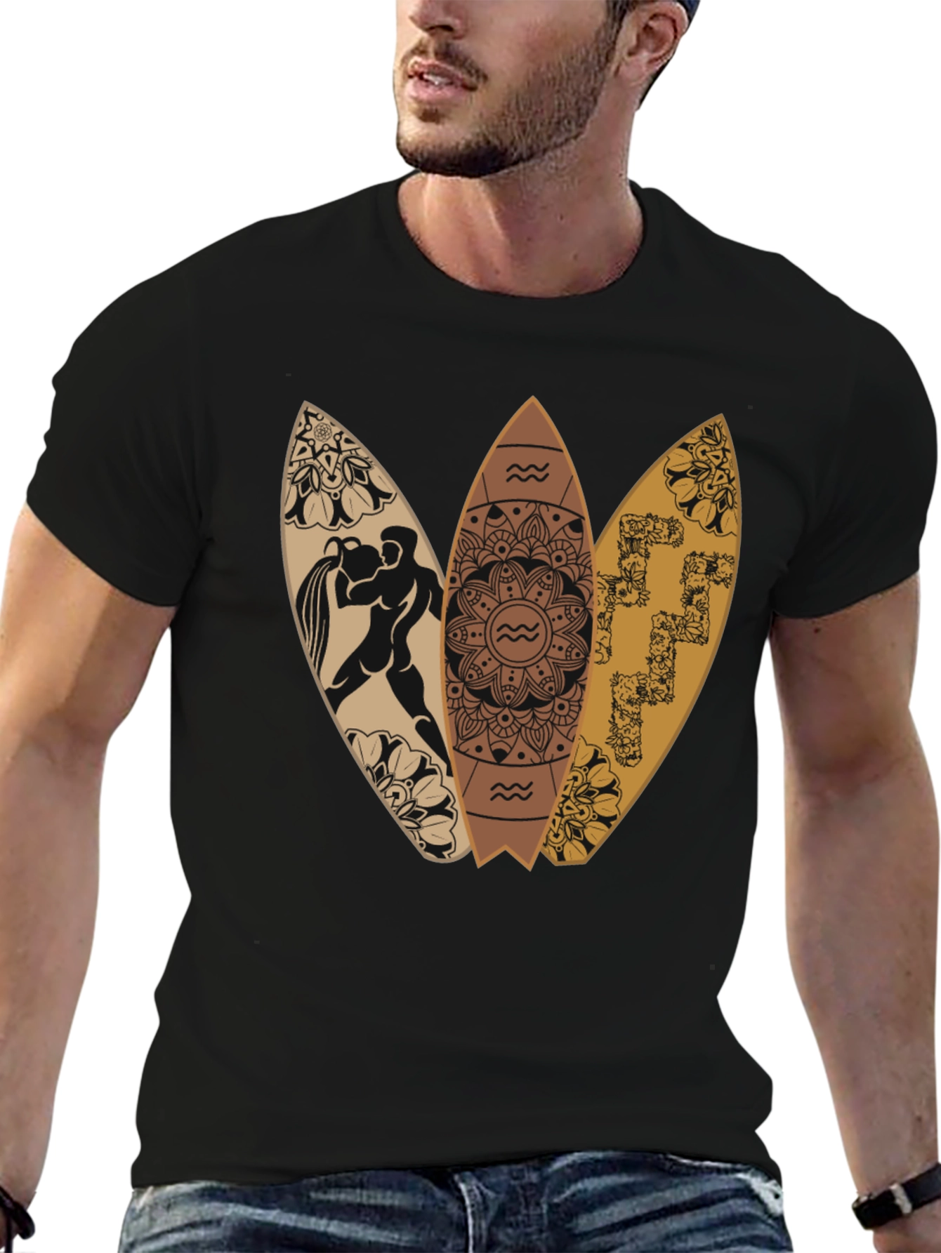 Surfboard Graphic Tee - Aquarius Design