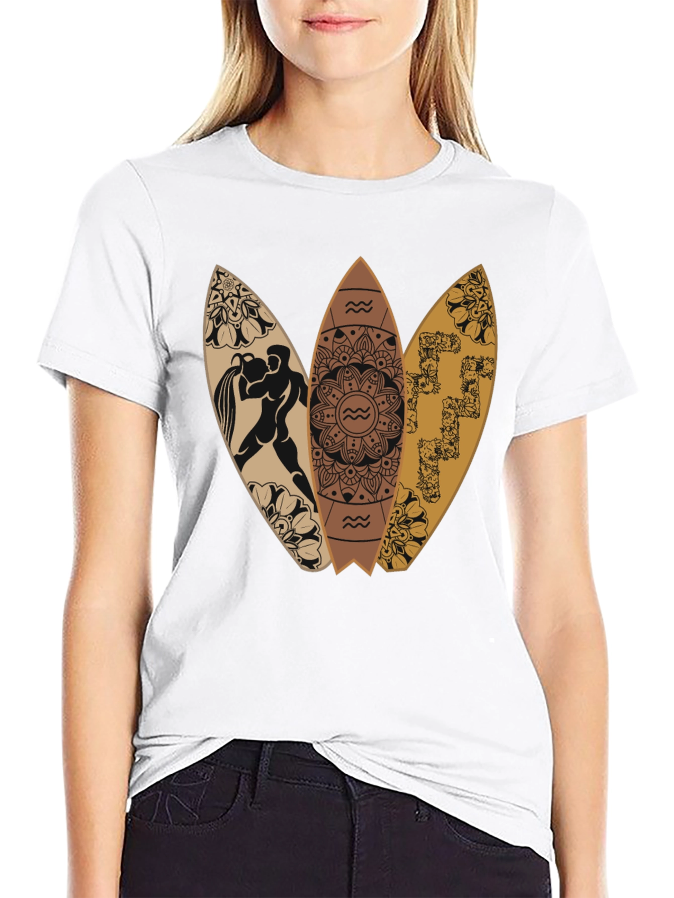 Surfboard Graphic Tee - Aquarius Design