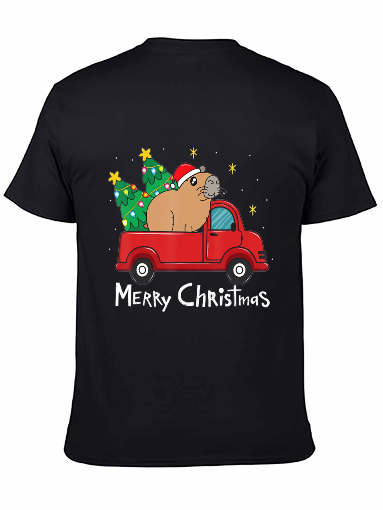 Festive Capybara Christmas T-Shirt