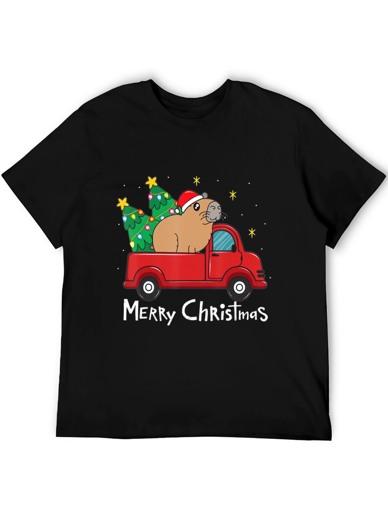 Festive Capybara Christmas T-Shirt