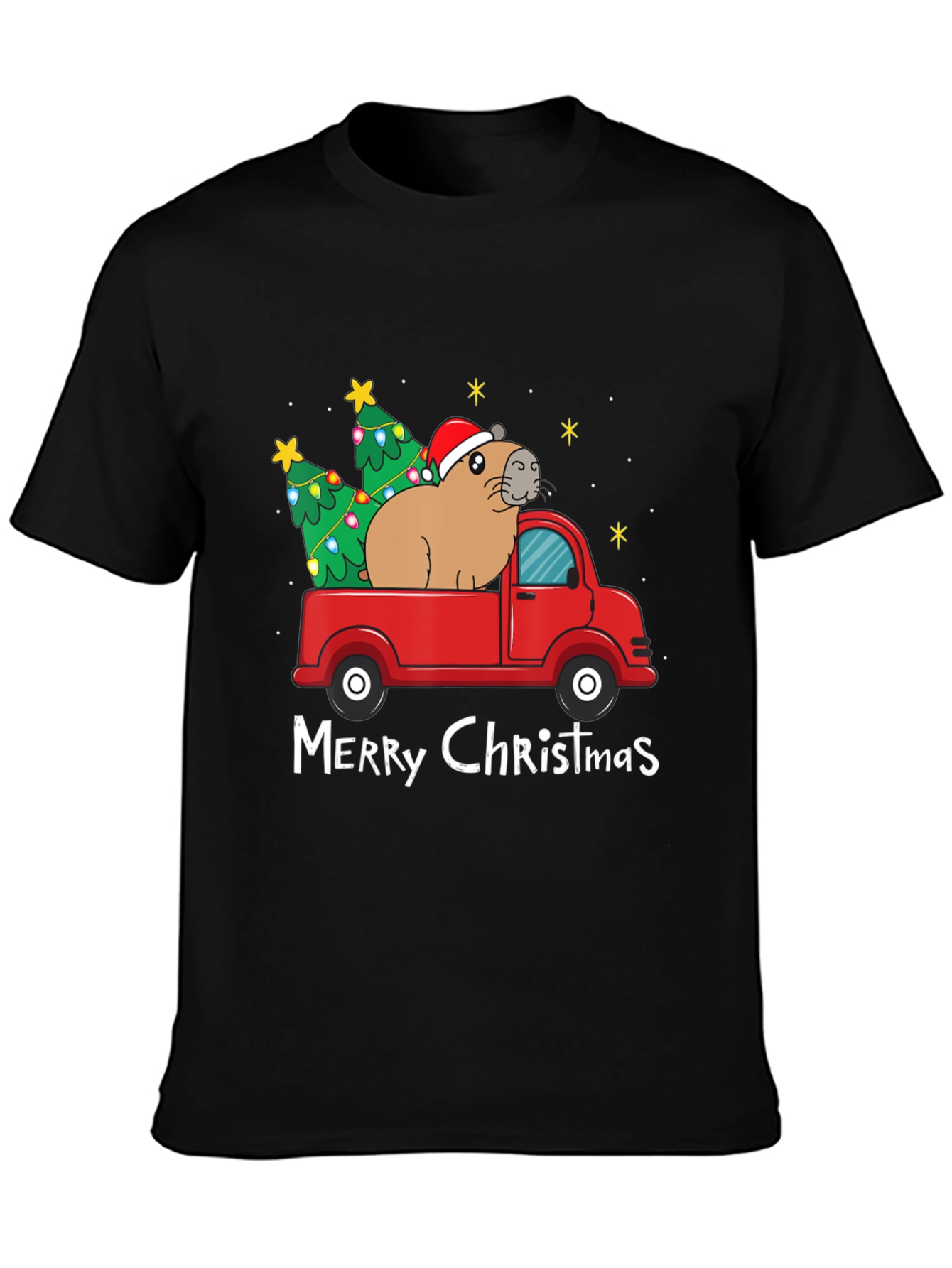 Festive Capybara Christmas T-Shirt