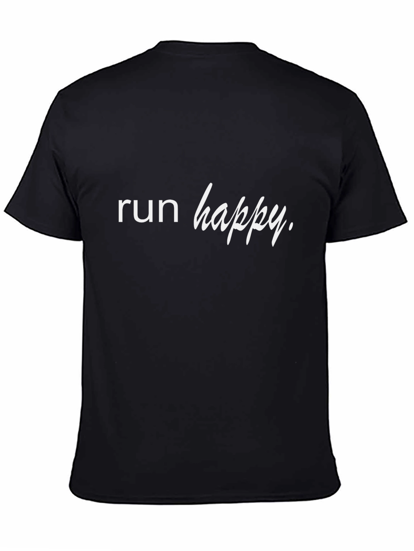Run Happy Black T-Shirt
