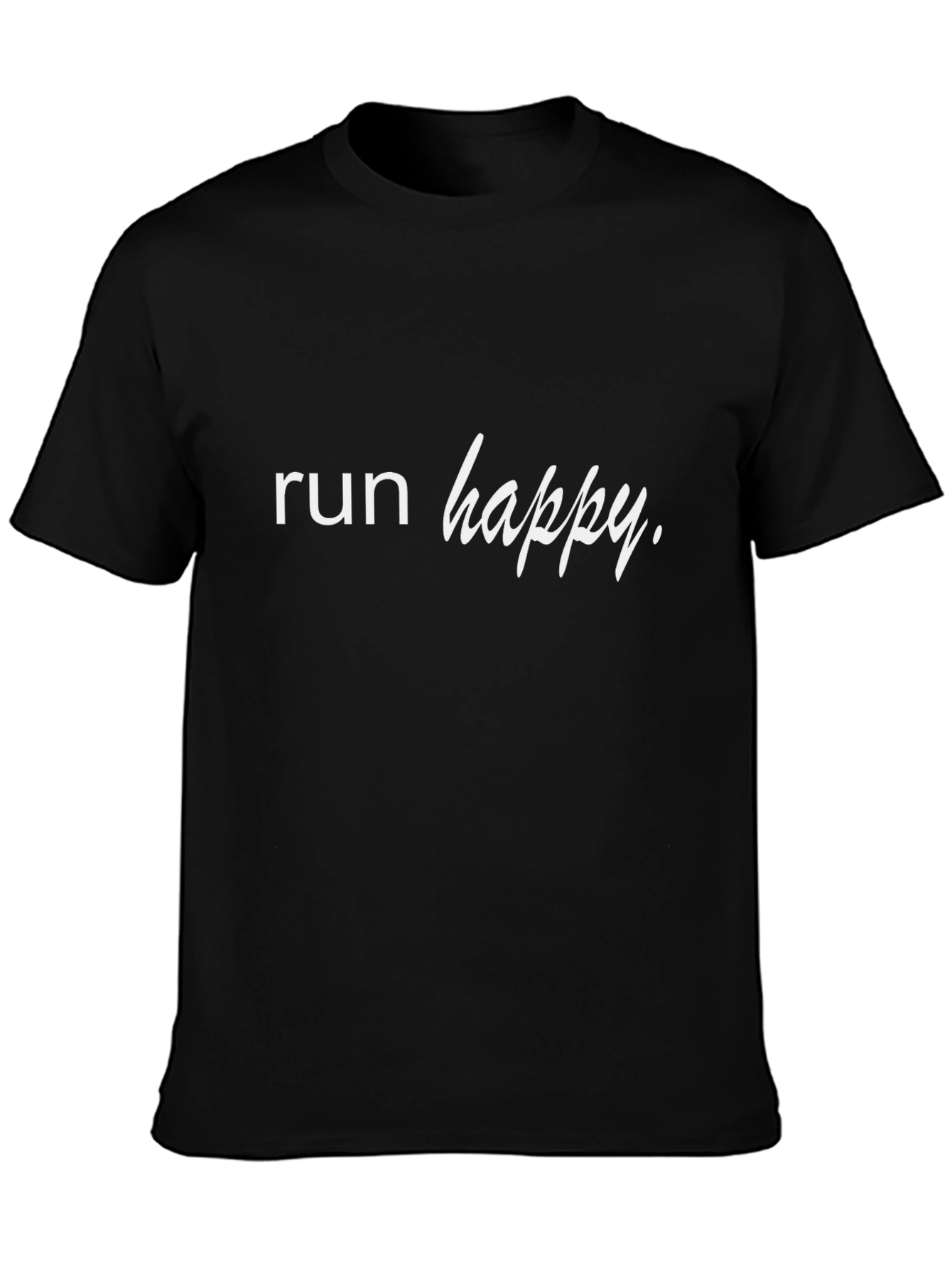 Run Happy Black T-Shirt