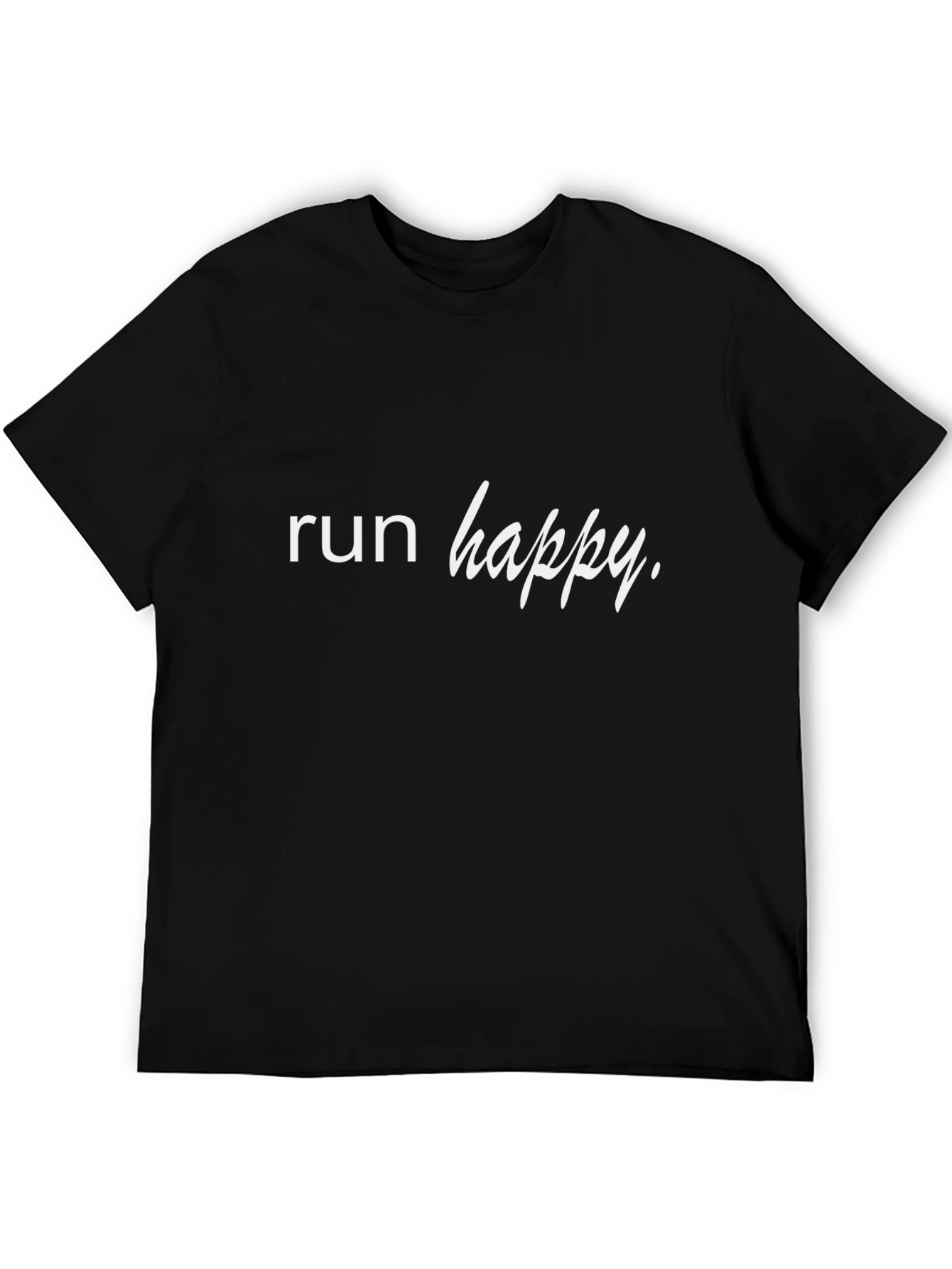 Run Happy Black T-Shirt