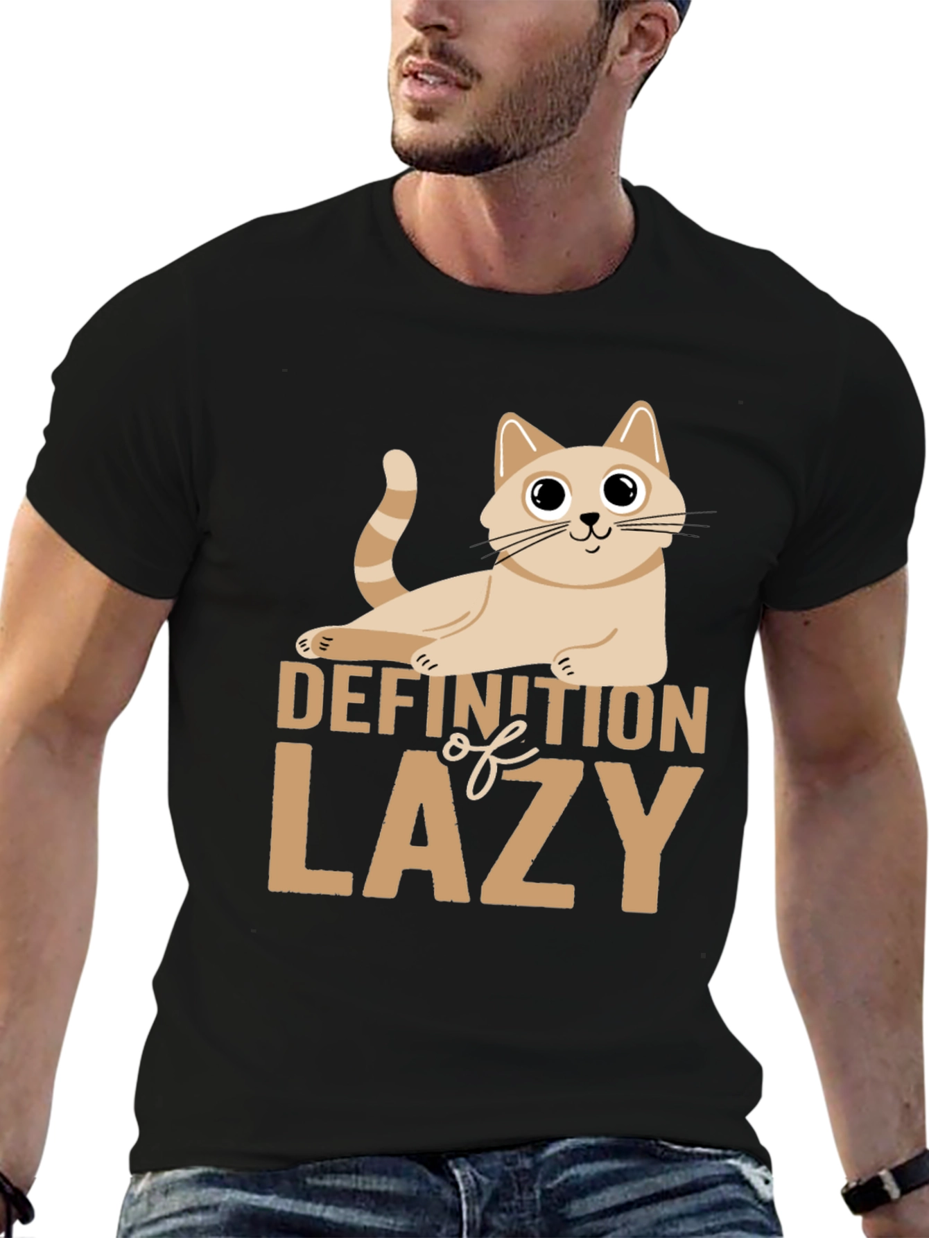 Lazy Definition Cat T-Shirt