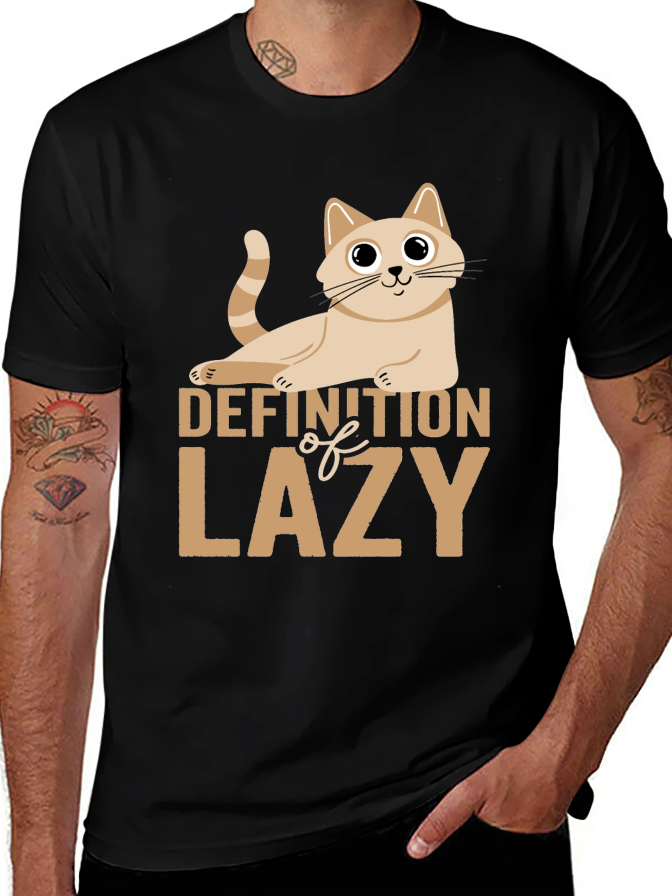 Lazy Definition Cat T-Shirt