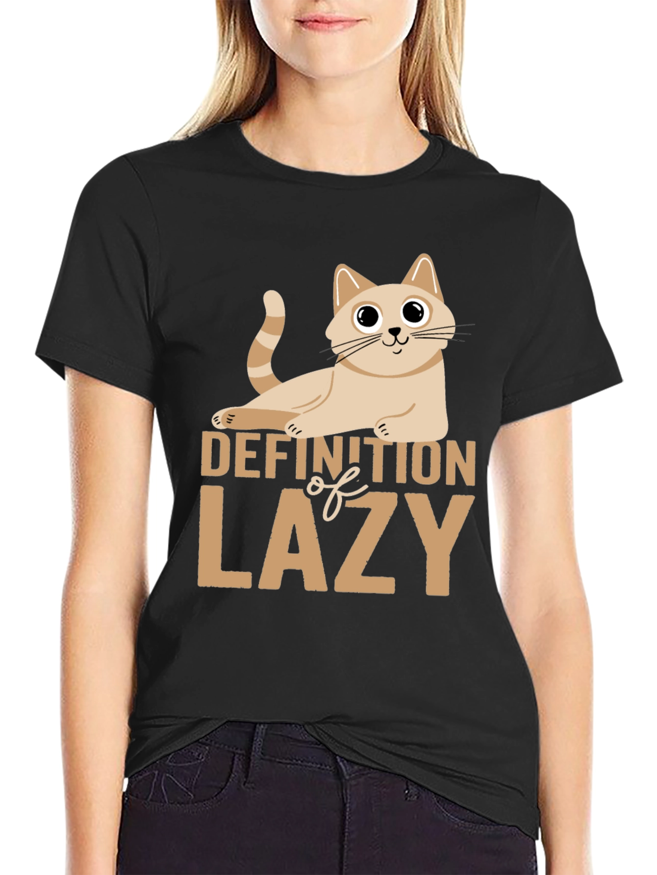 Lazy Definition Cat T-Shirt