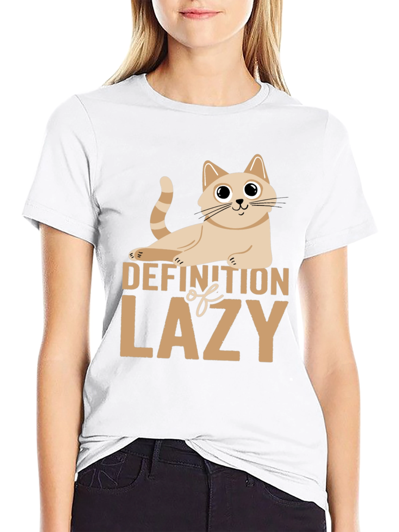 Lazy Definition Cat T-Shirt