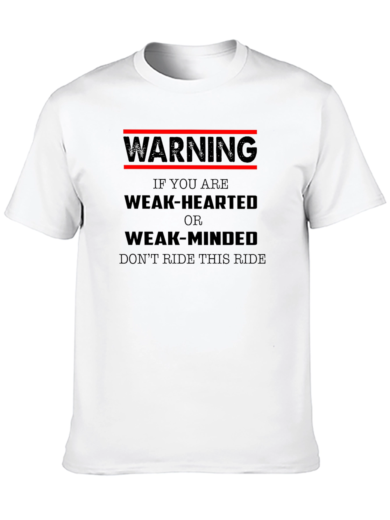 Warning Weak-Hearted Black Graphic T-Shirt
