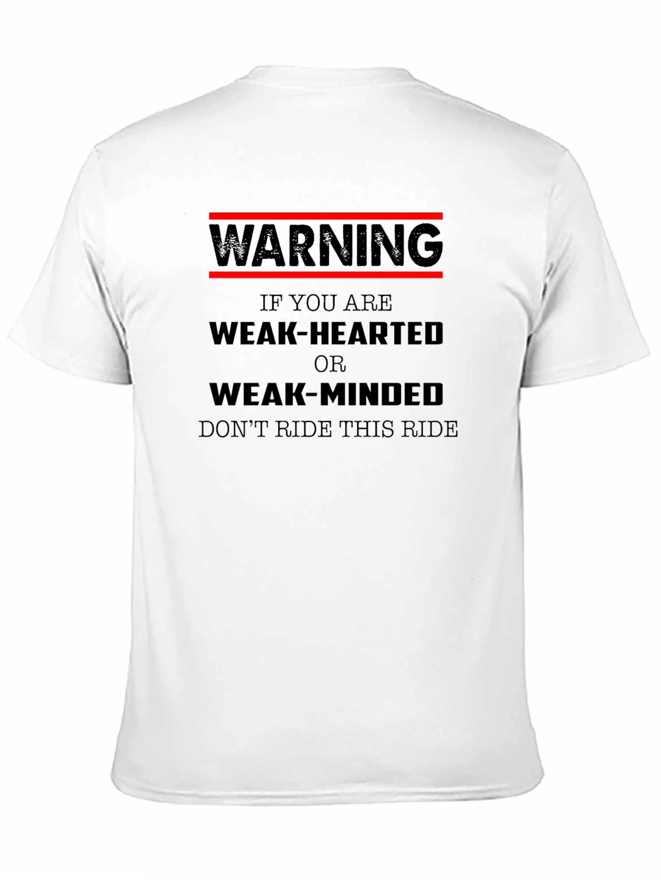 Warning Weak-Hearted Black Graphic T-Shirt