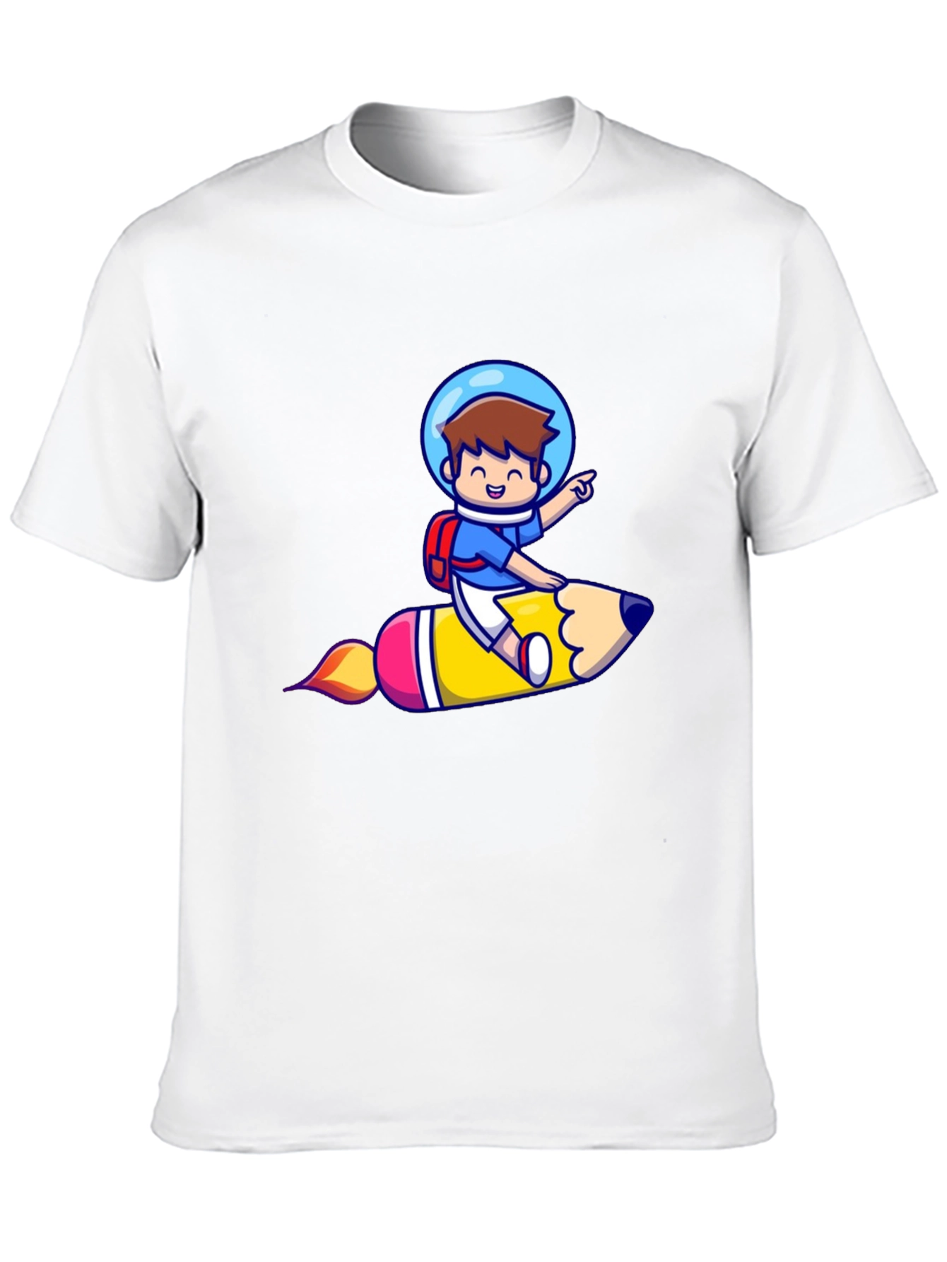 Astronaut Pencil Ride Graphic T-Shirt