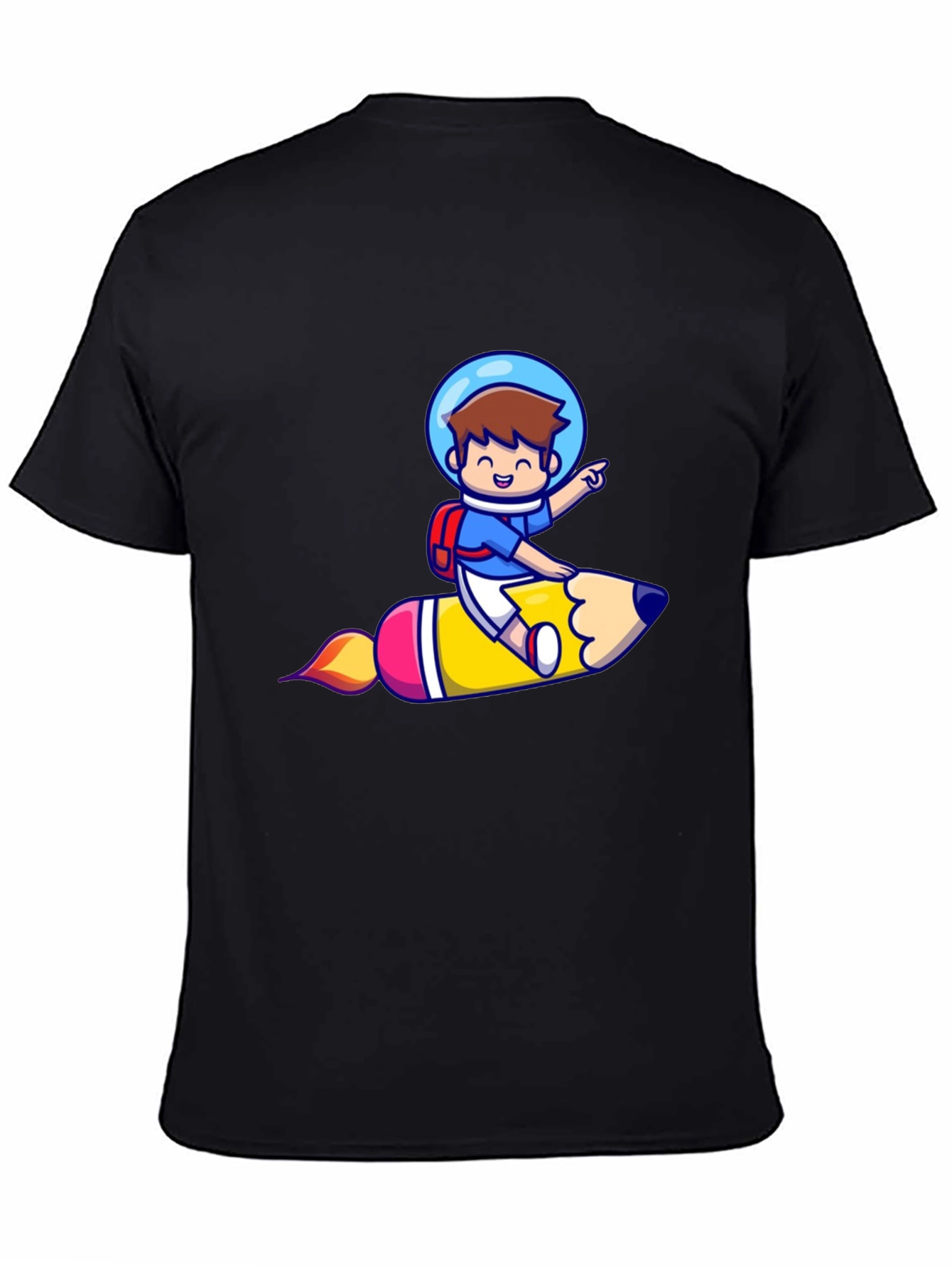 Astronaut Pencil Ride Graphic T-Shirt