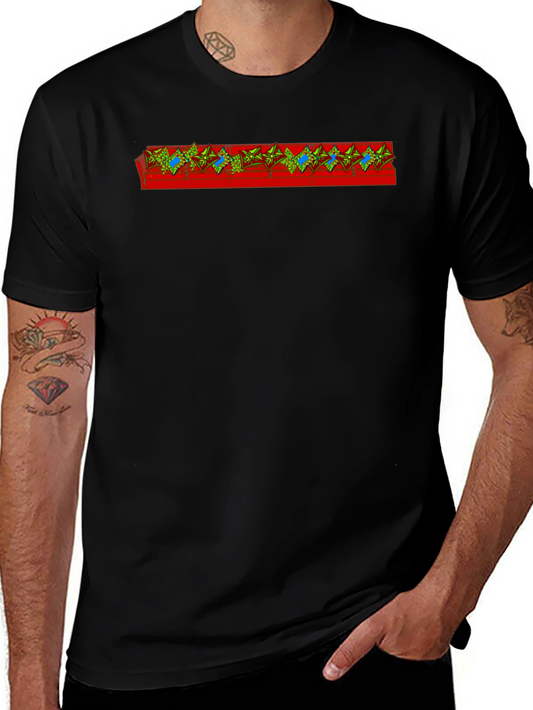 Unique Graphic Tee - Red Band Design