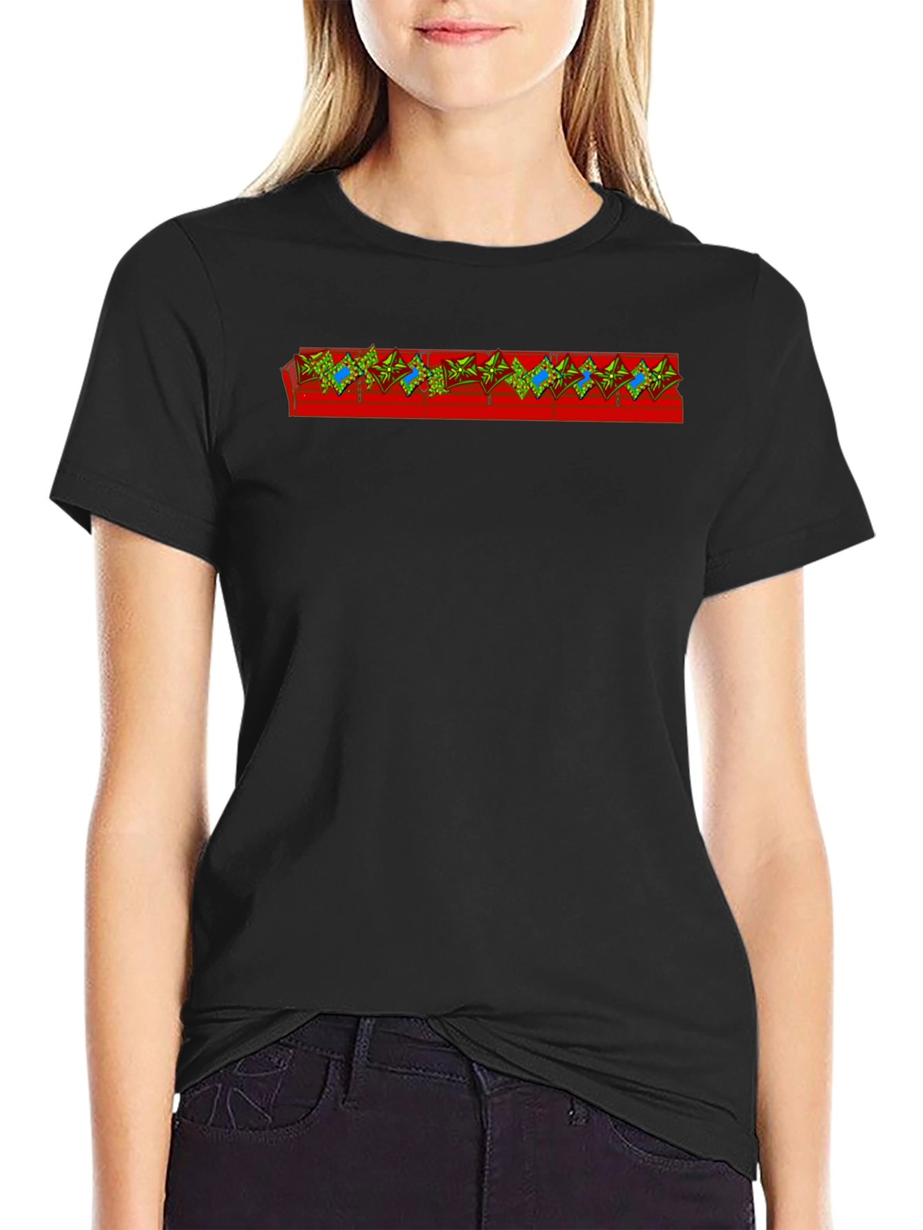 Unique Graphic Tee - Red Band Design