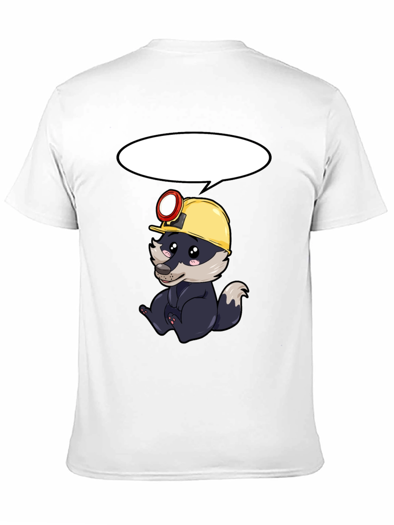 Miner Badger Graphic Tee - Black Cotton T-Shirt