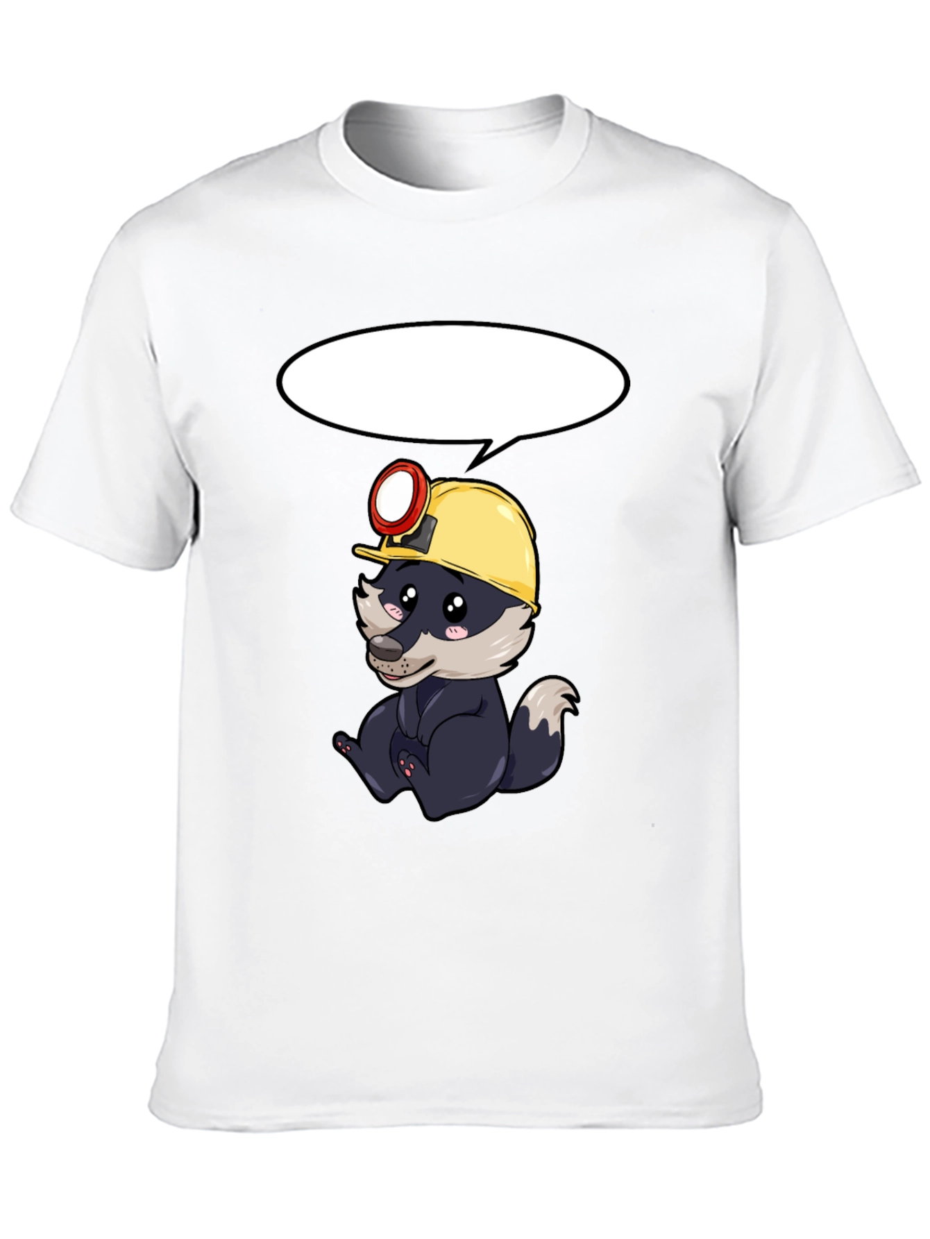 Miner Badger Graphic Tee - Black Cotton T-Shirt