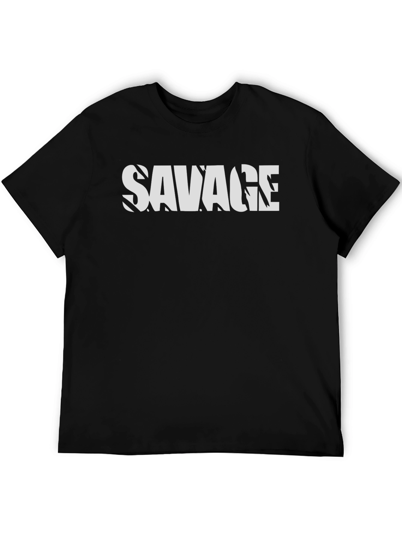 Savage Graphic Print Black T-Shirt