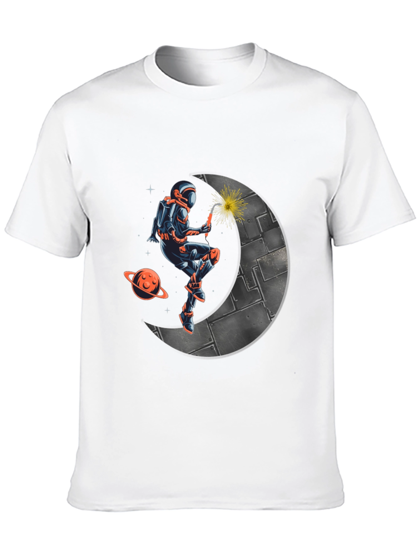 Astronaut Welder on Moon T-Shirt